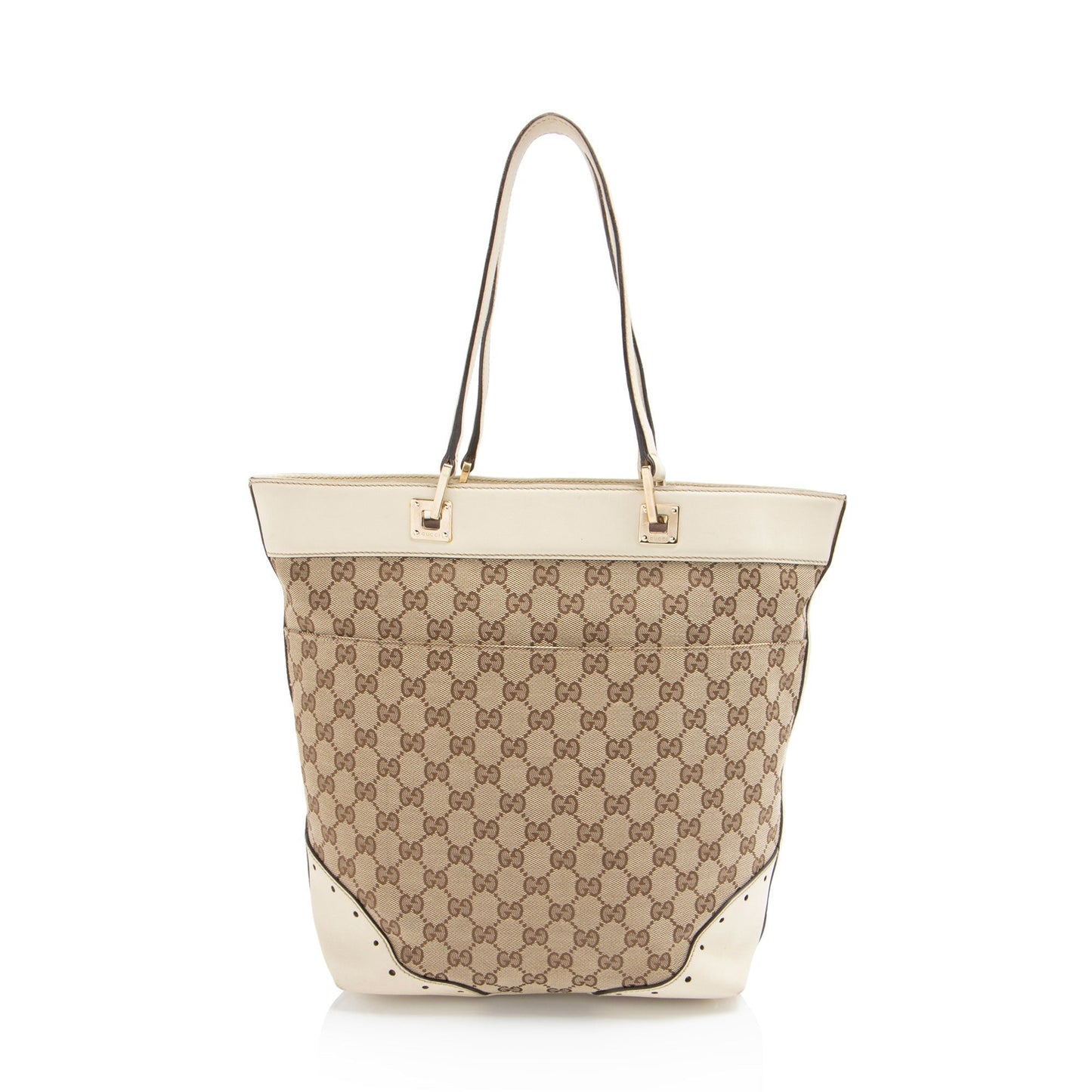 Gucci Leather Canvas Tote