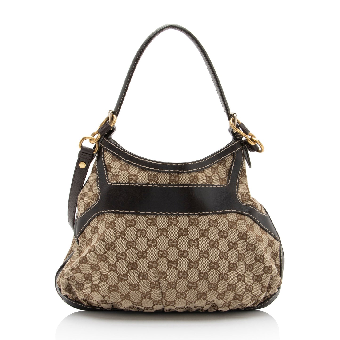 Gucci Leather Canvas Shoulder Bag