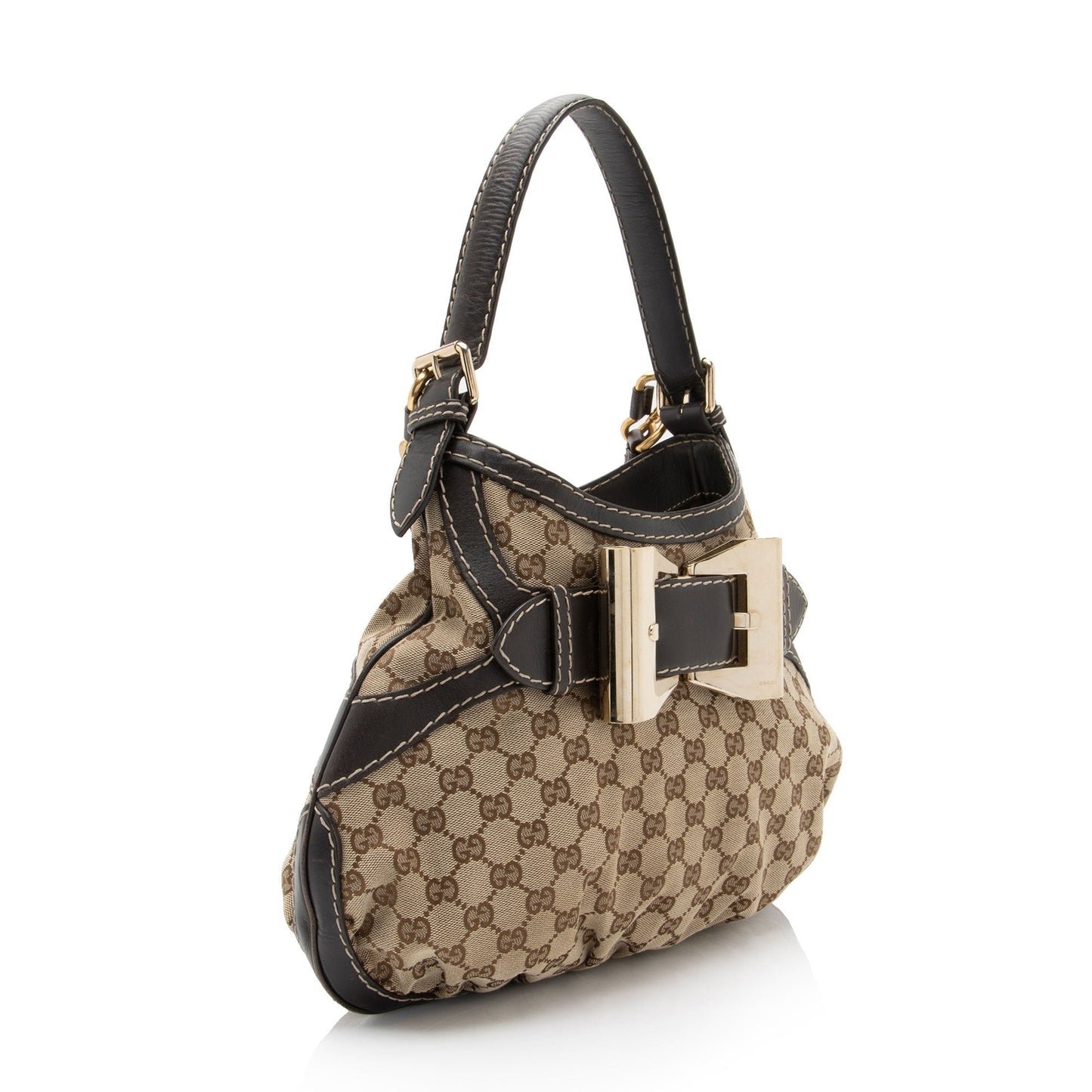 Gucci Leather Canvas Shoulder Bag