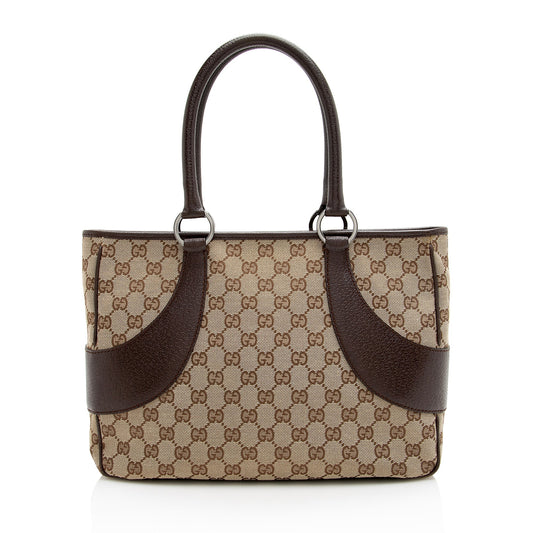 Gucci GG Canvas Ring Medium Zip Tote (SHF-22955)