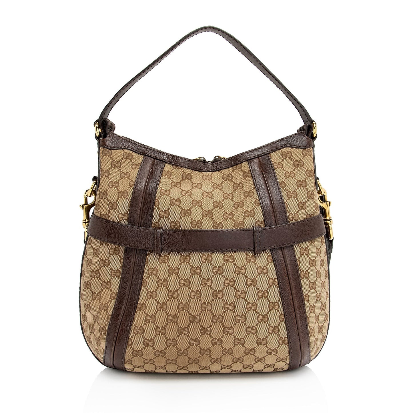 Gucci Leather Canvas Shoulder Bag