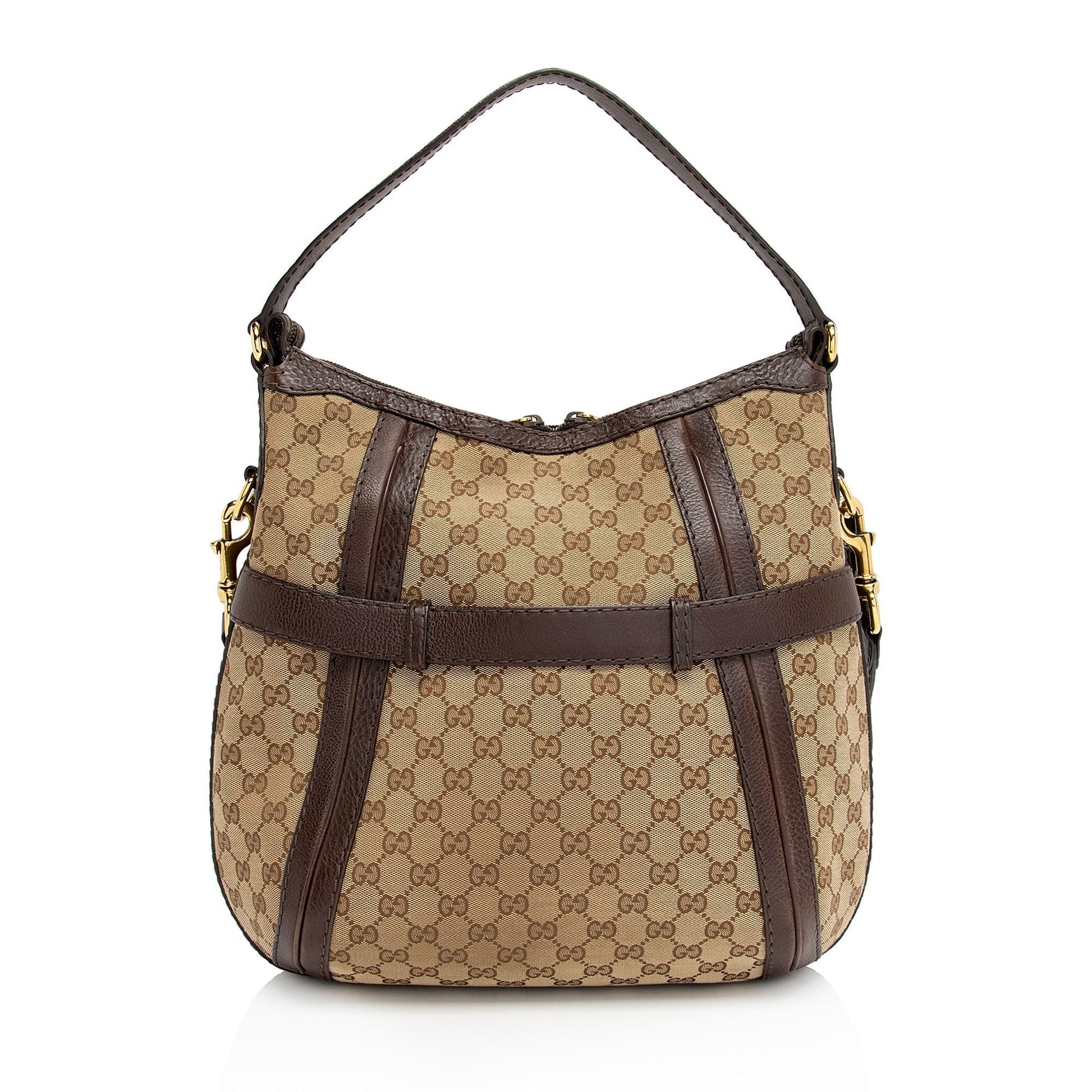 Gucci Leather Canvas Shoulder Bag