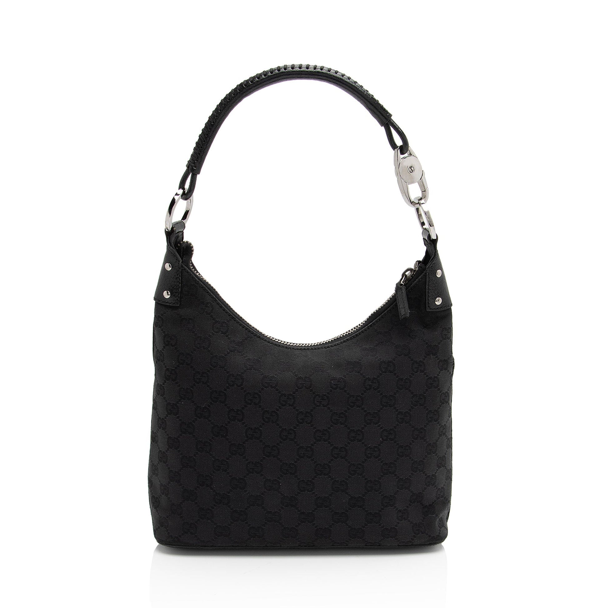 Gucci Leather Canvas Shoulder Bag