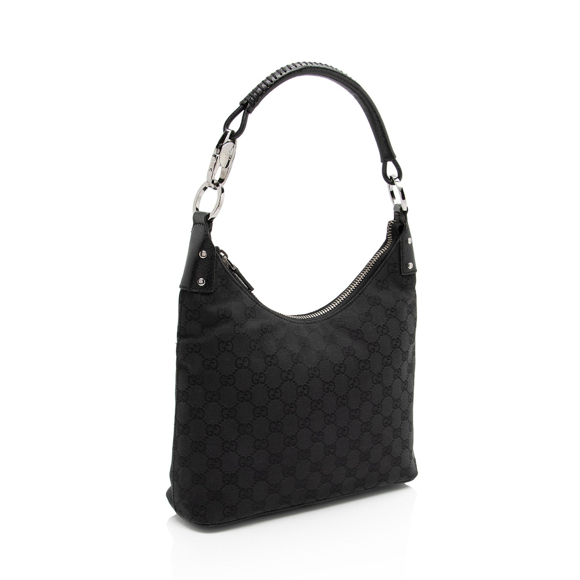Gucci Leather Canvas Shoulder Bag