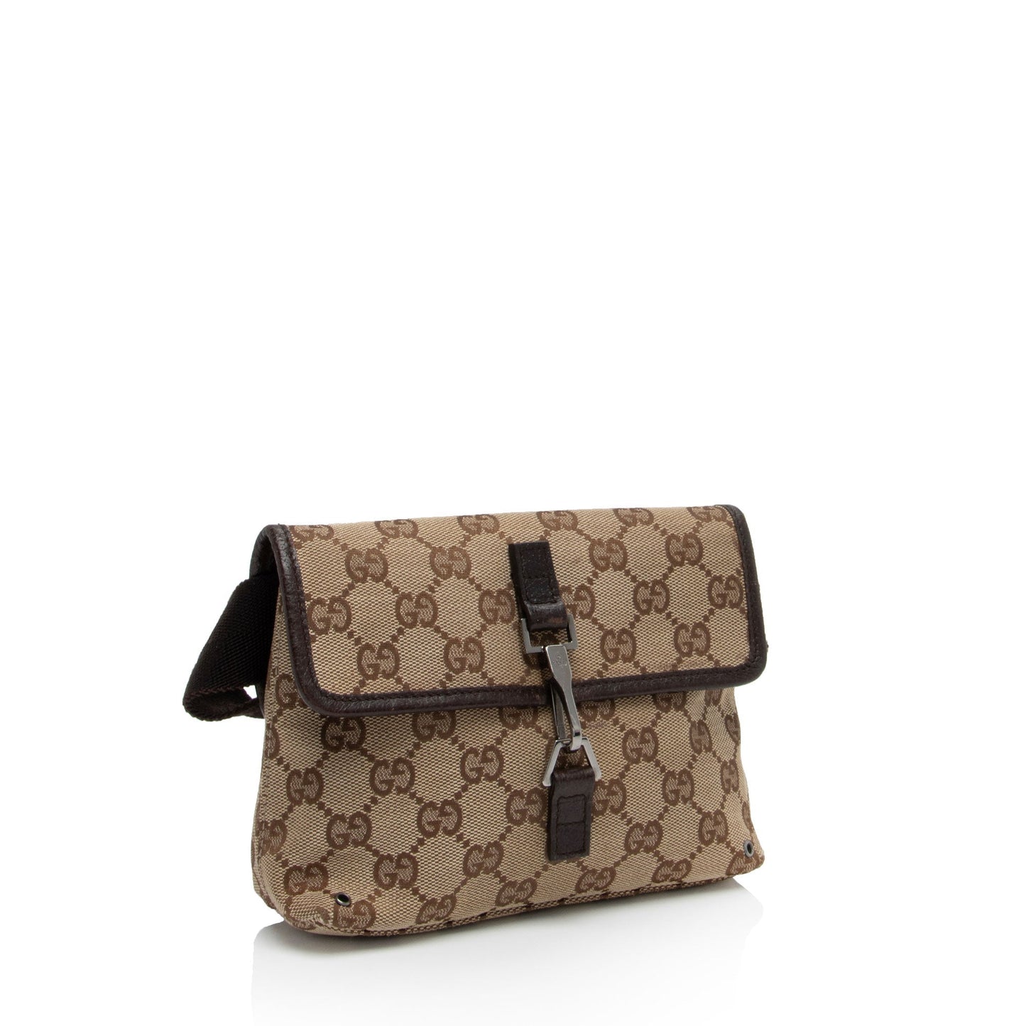 Gucci Nylon Leather Canvas Shoulder Bag