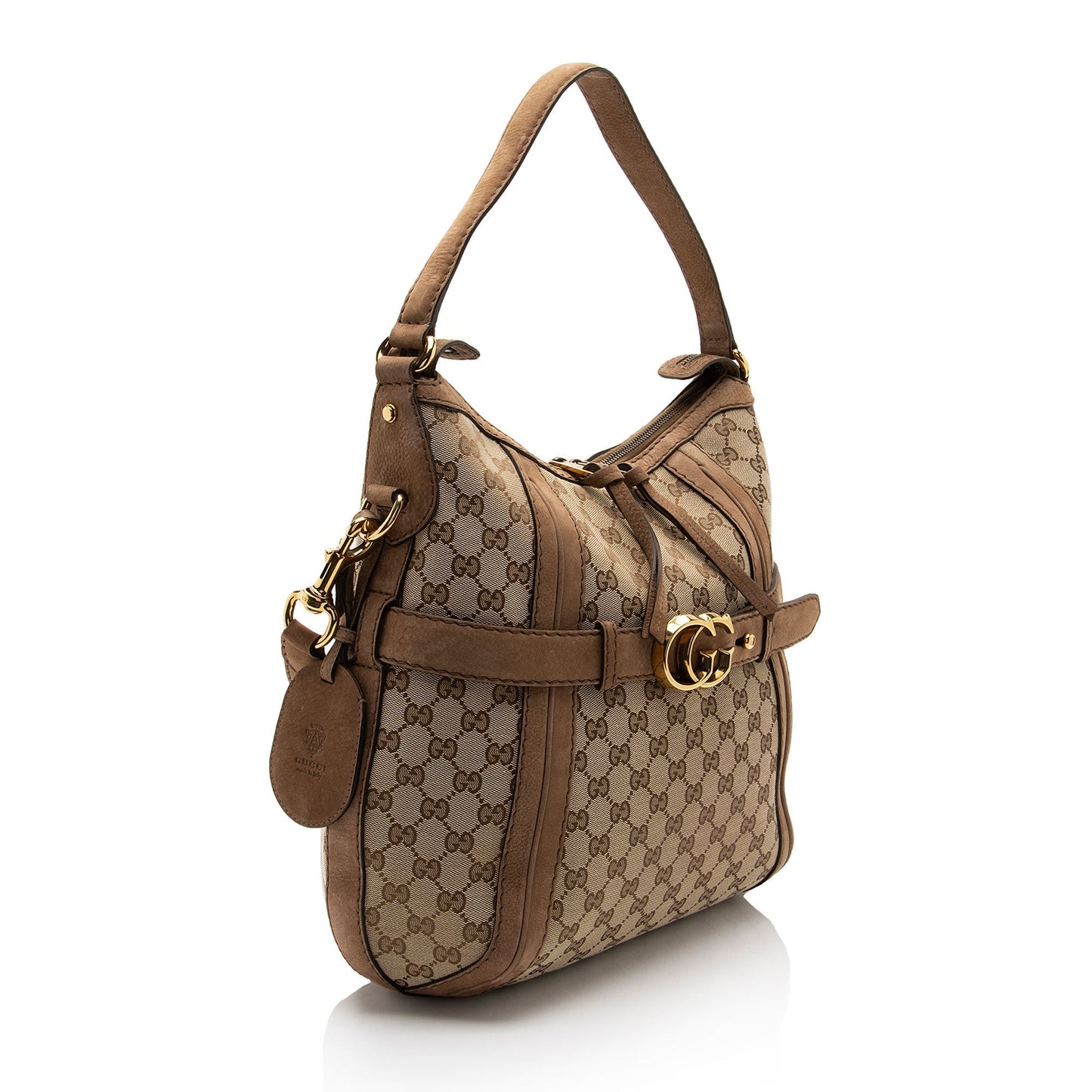 Gucci Leather Canvas Shoulder Bag