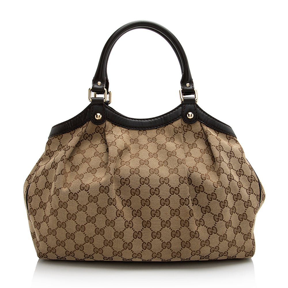 Gucci GG Canvas Sukey Medium Tote (SHF-21959)