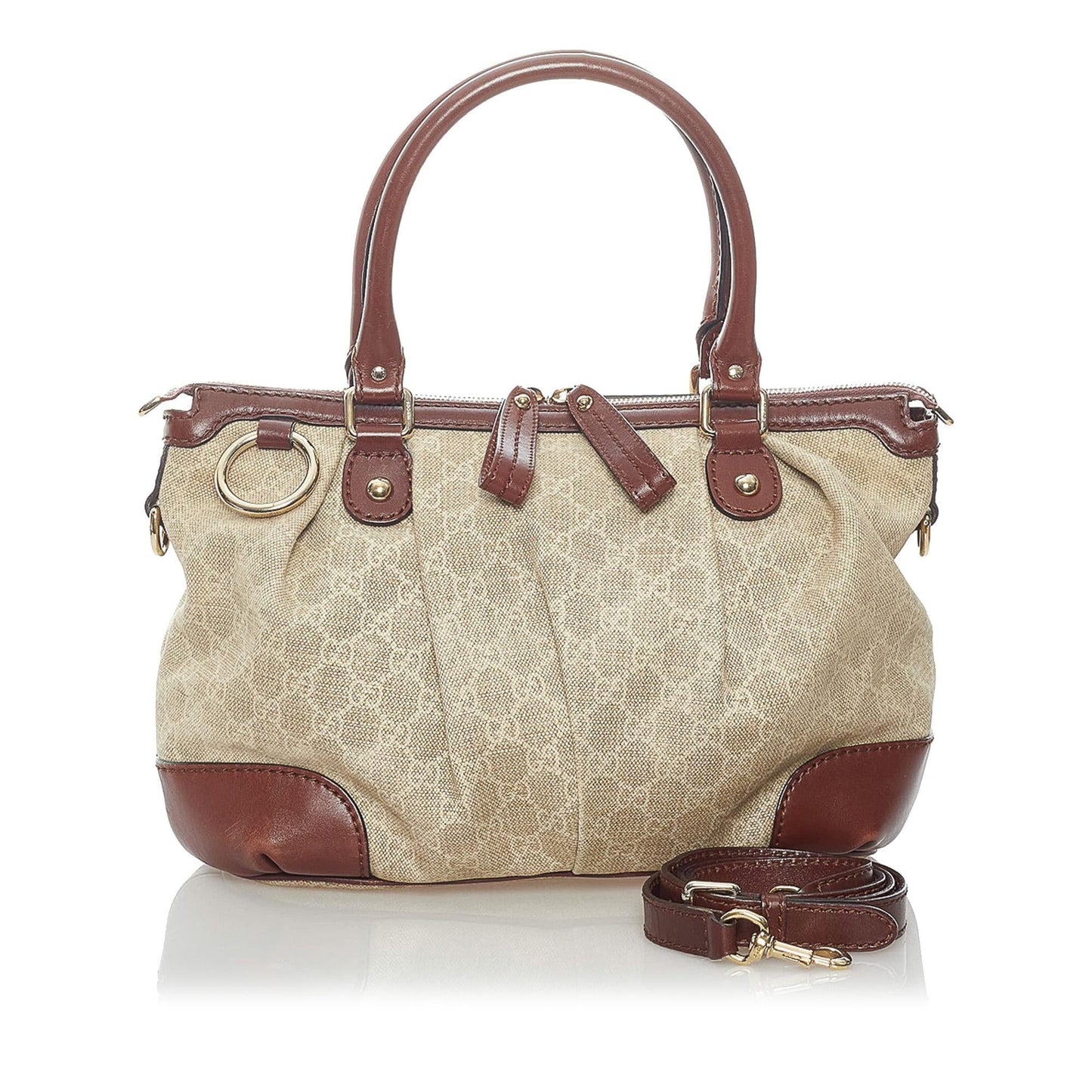 Gucci GG Canvas Sukey Satchel (SHG-32672)
