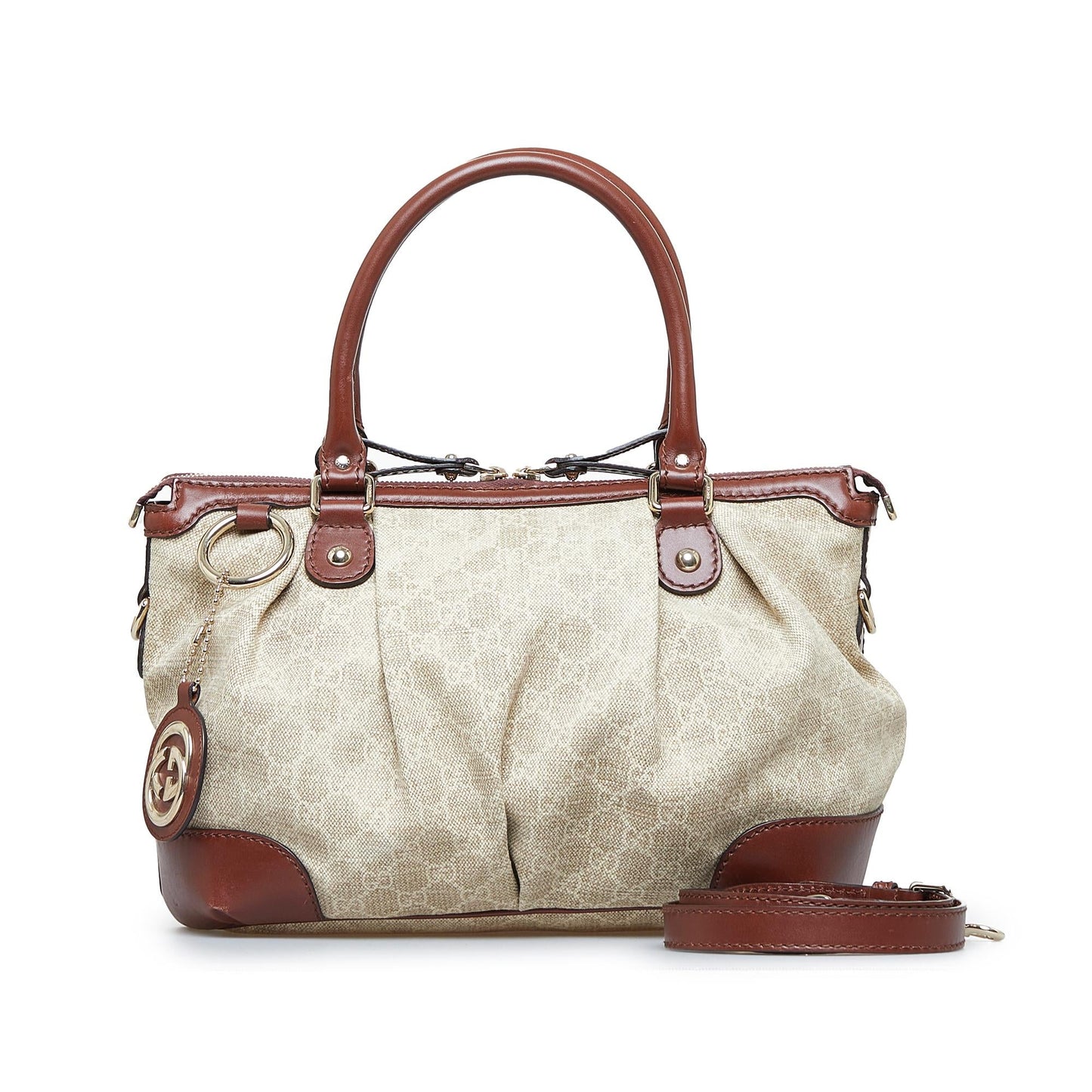 Gucci GG Canvas Sukey Satchel (SHG-M2Kzun)