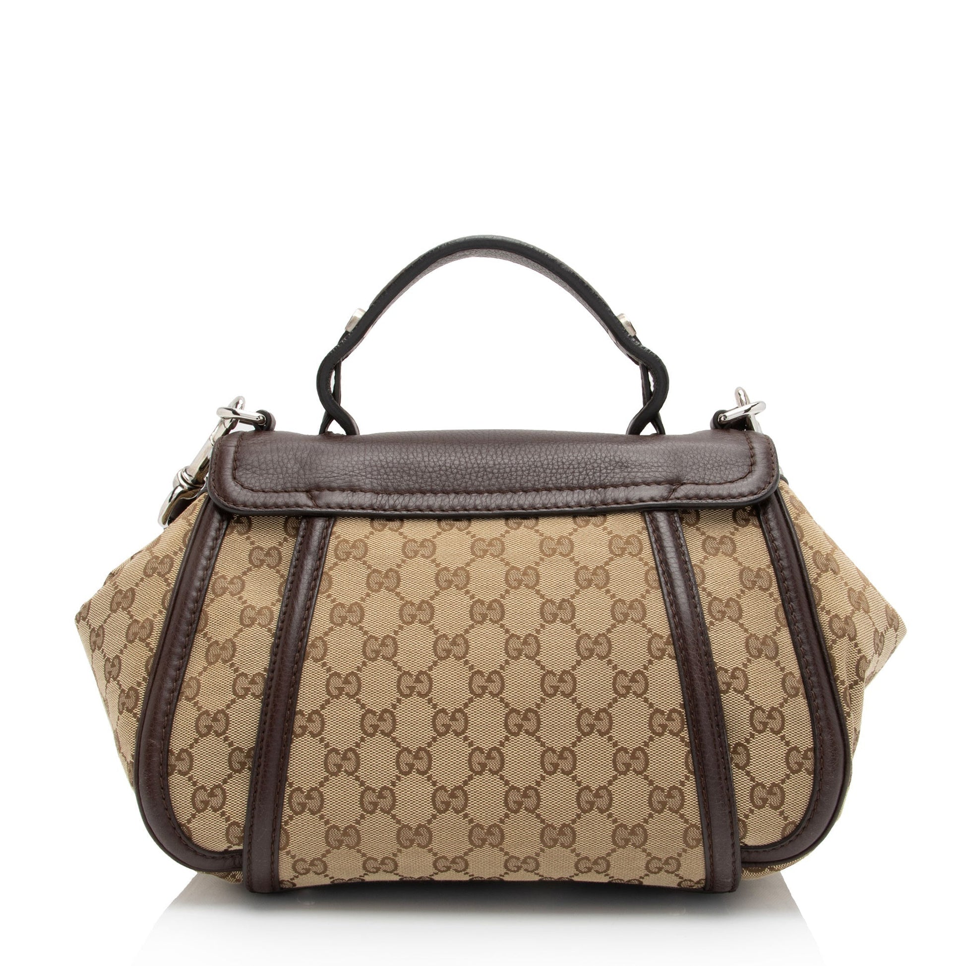 Gucci Leather Canvas Shoulder Bag