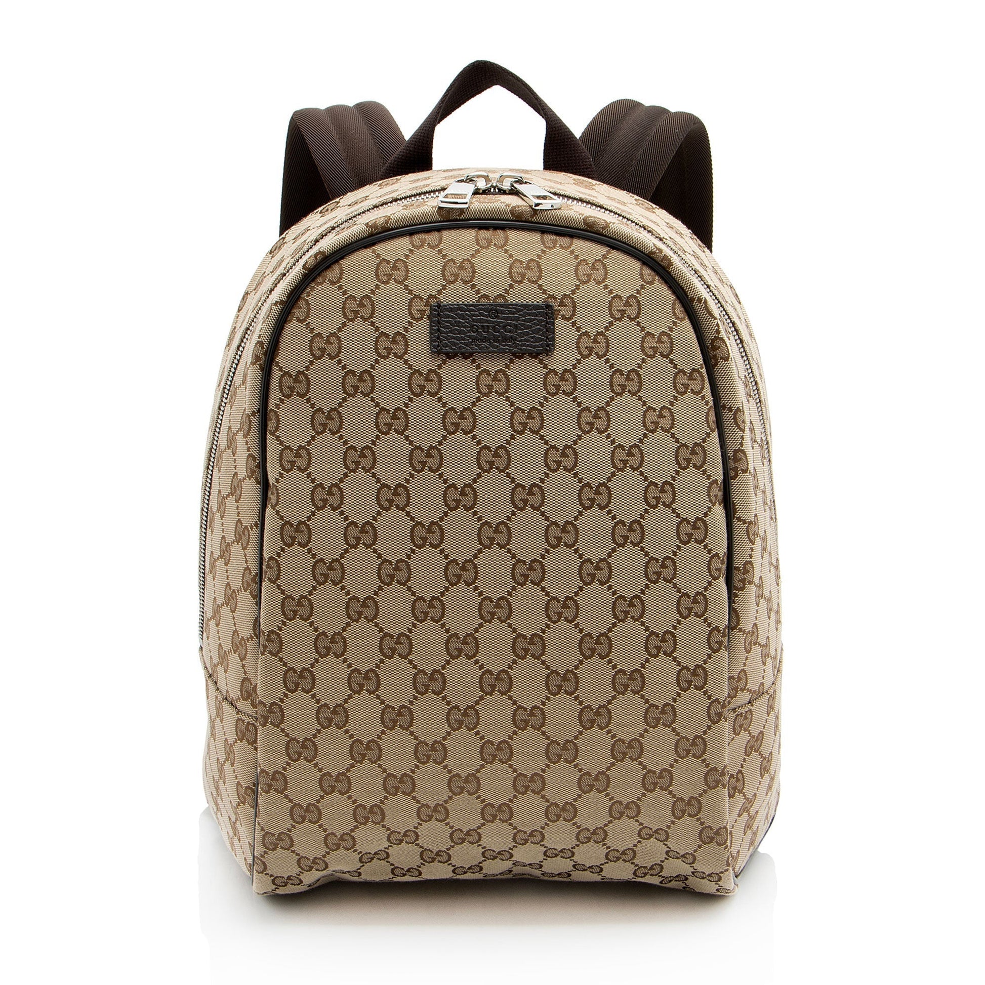 Gucci Nylon Leather Canvas Shoulder Bag