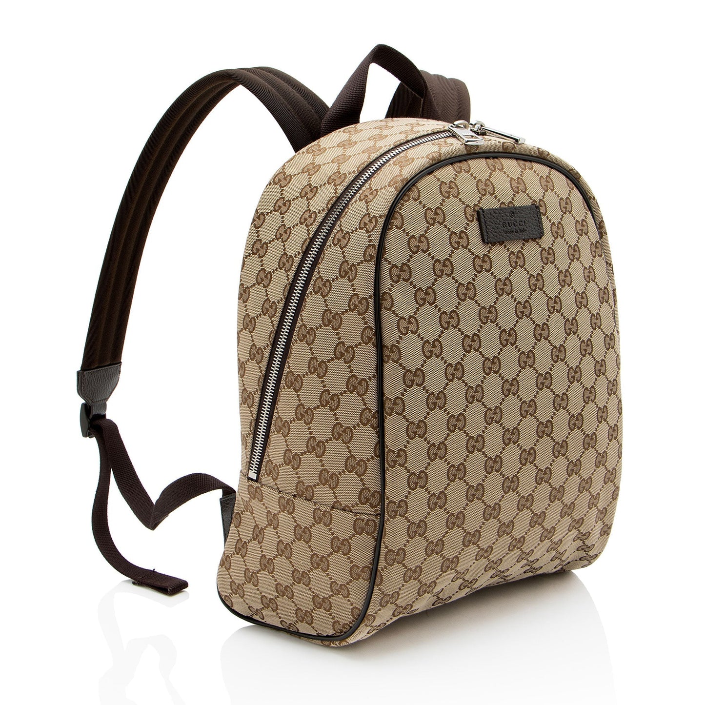 Gucci Nylon Leather Canvas Shoulder Bag