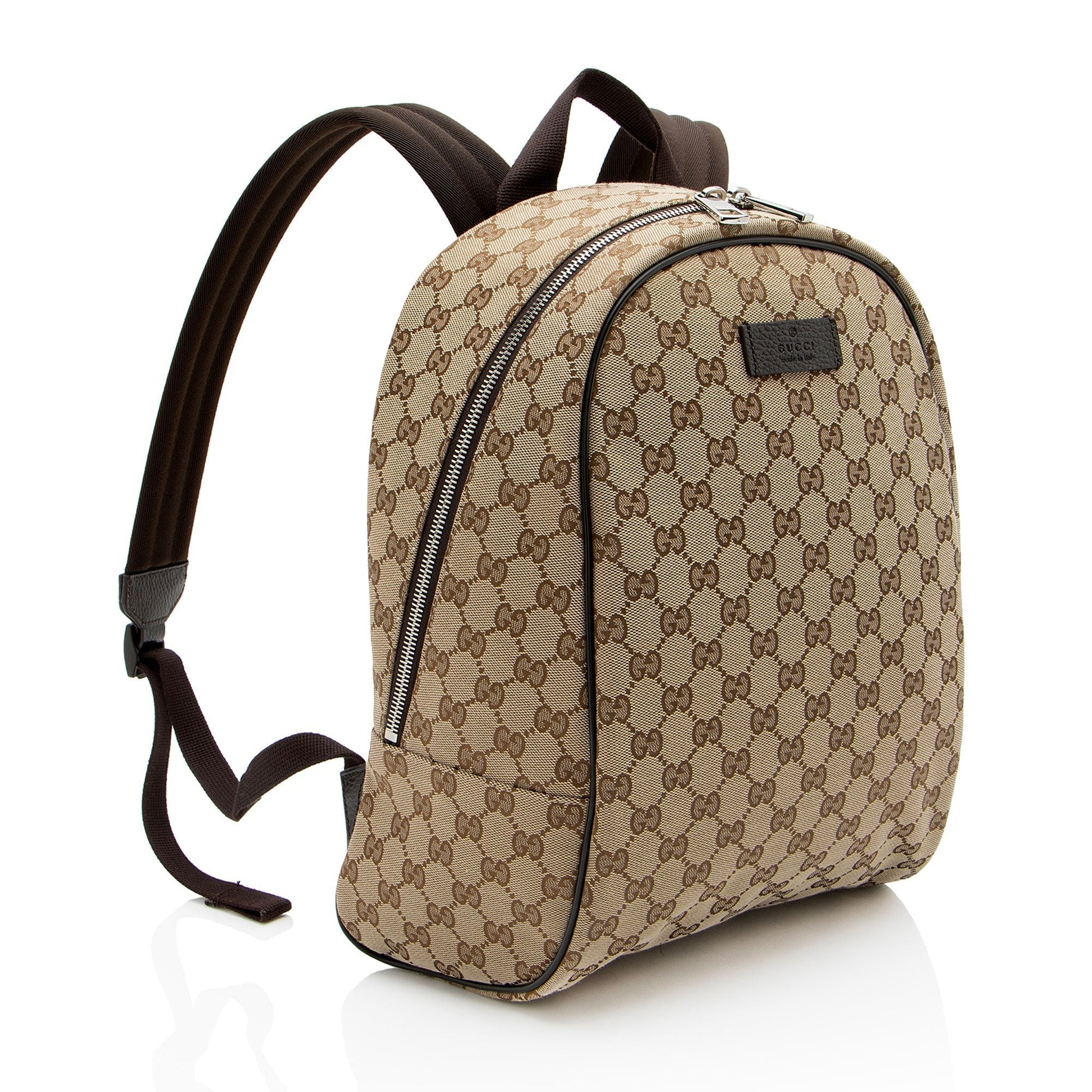 Gucci Nylon Leather Canvas Shoulder Bag