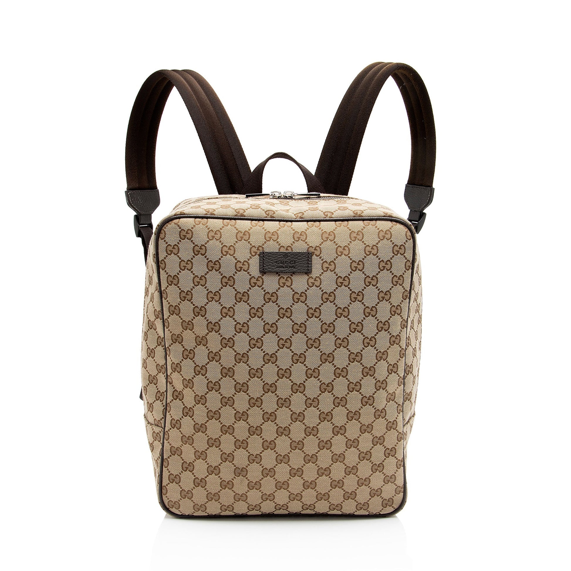 Gucci Nylon Leather Canvas Shoulder Bag
