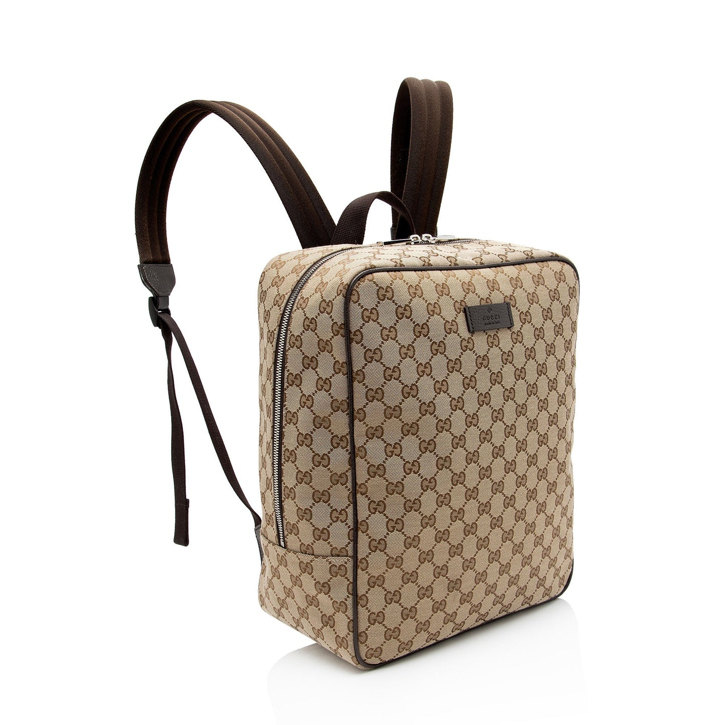 Gucci Nylon Leather Canvas Shoulder Bag