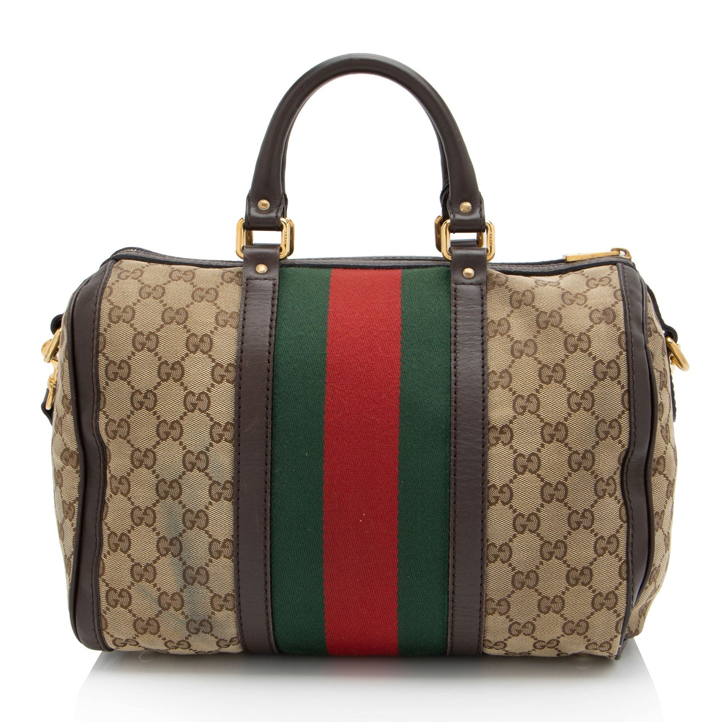 Gucci GG Canvas Vintage Web Joy Medium Boston Bag (SHF-JfdslQ)