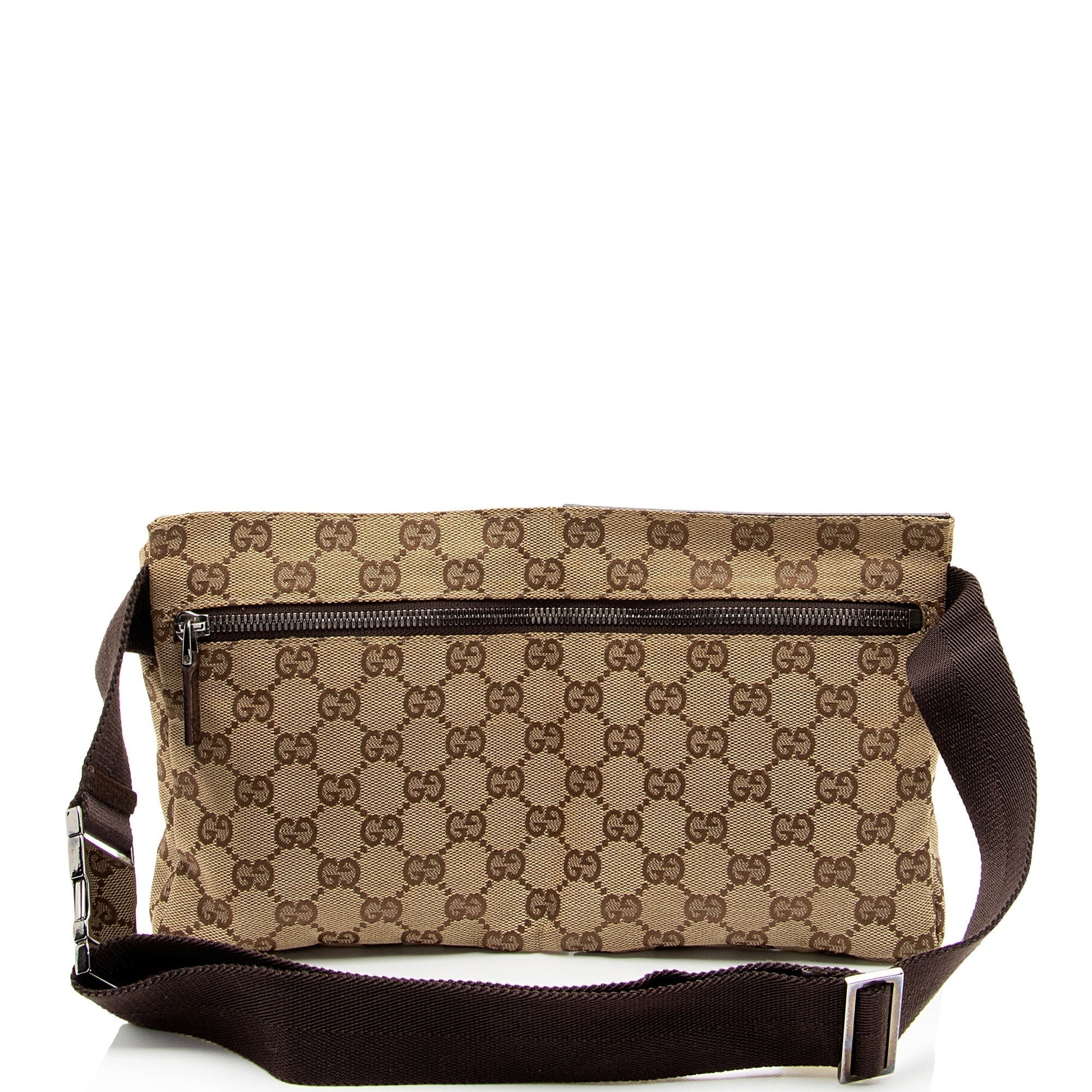 Gucci Leather Canvas Shoulder Bag