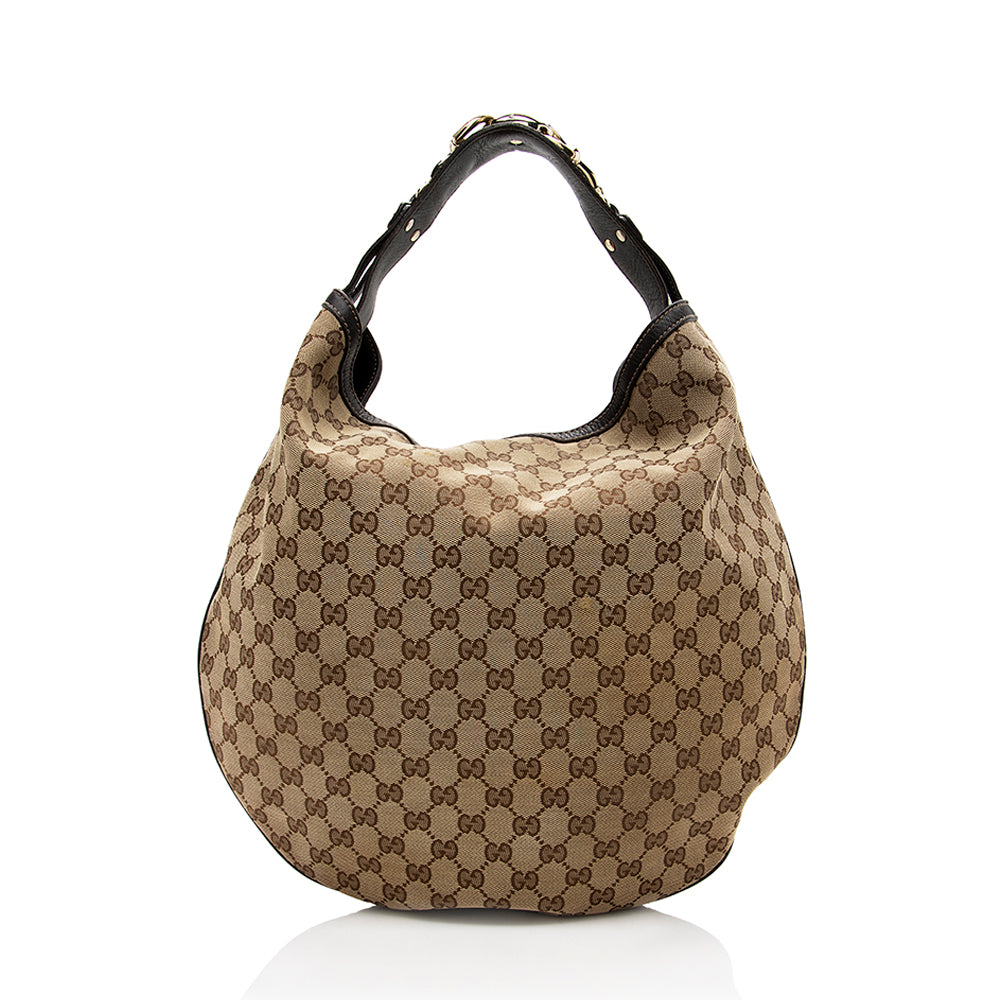 Gucci Leather Canvas Shoulder Bag Style 52