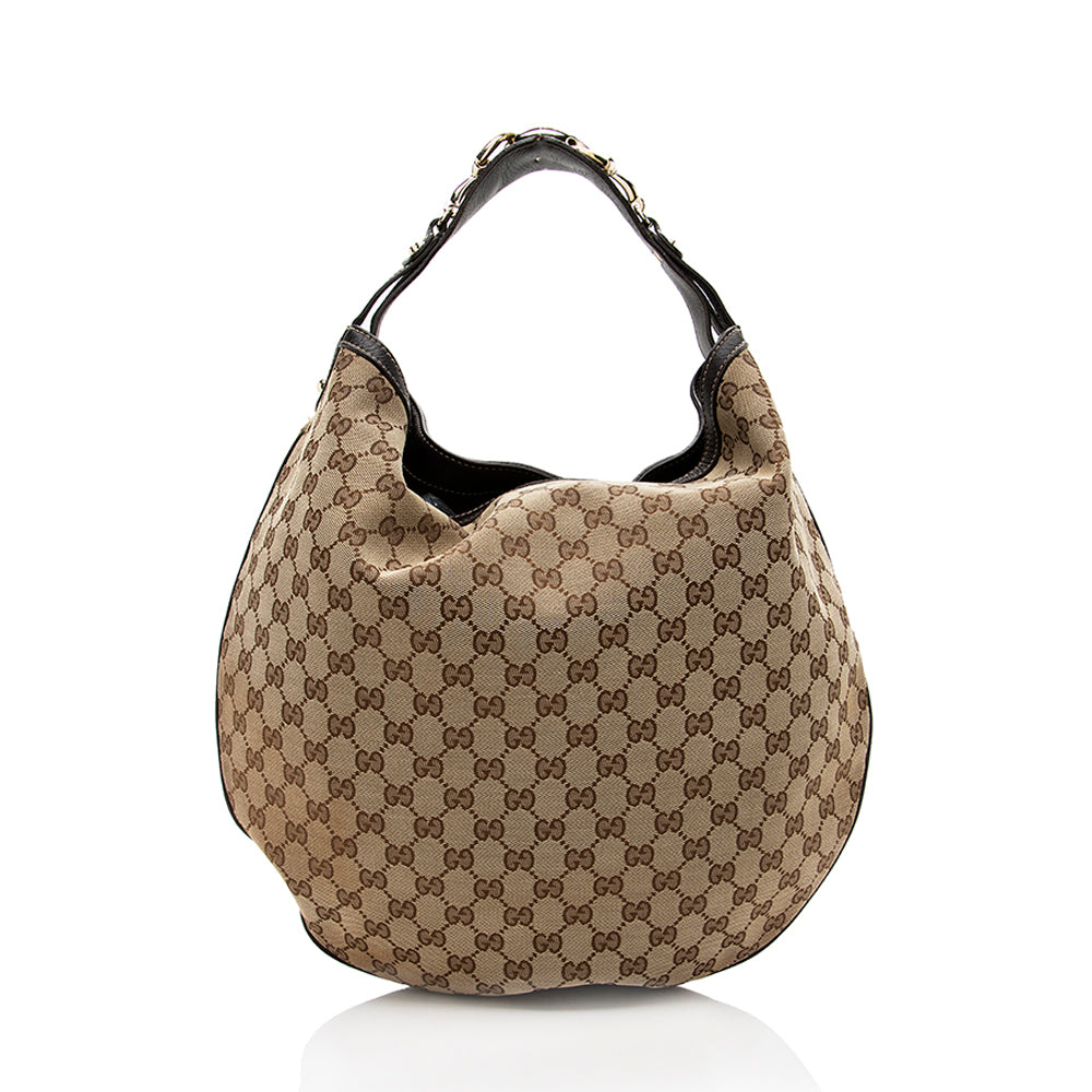Gucci Leather Canvas Shoulder Bag Style 52