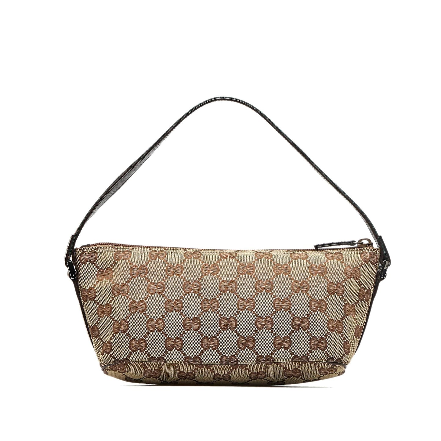 Gucci Pochette Baguette Canvas Shoulder Bag