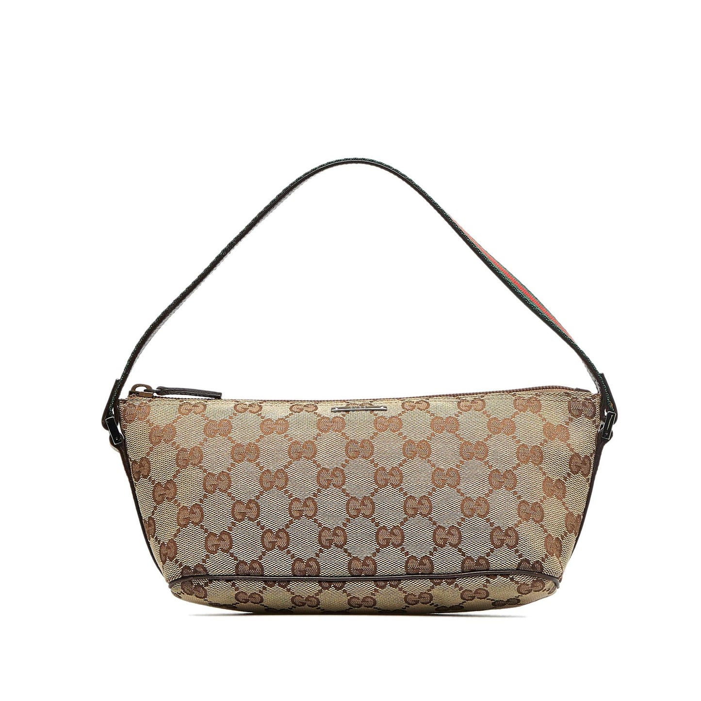 Gucci Pochette Baguette Canvas Shoulder Bag
