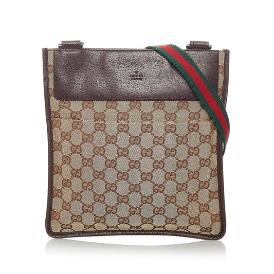 Gucci GG Canvas Web Crossbody Bag (SHG-32732)