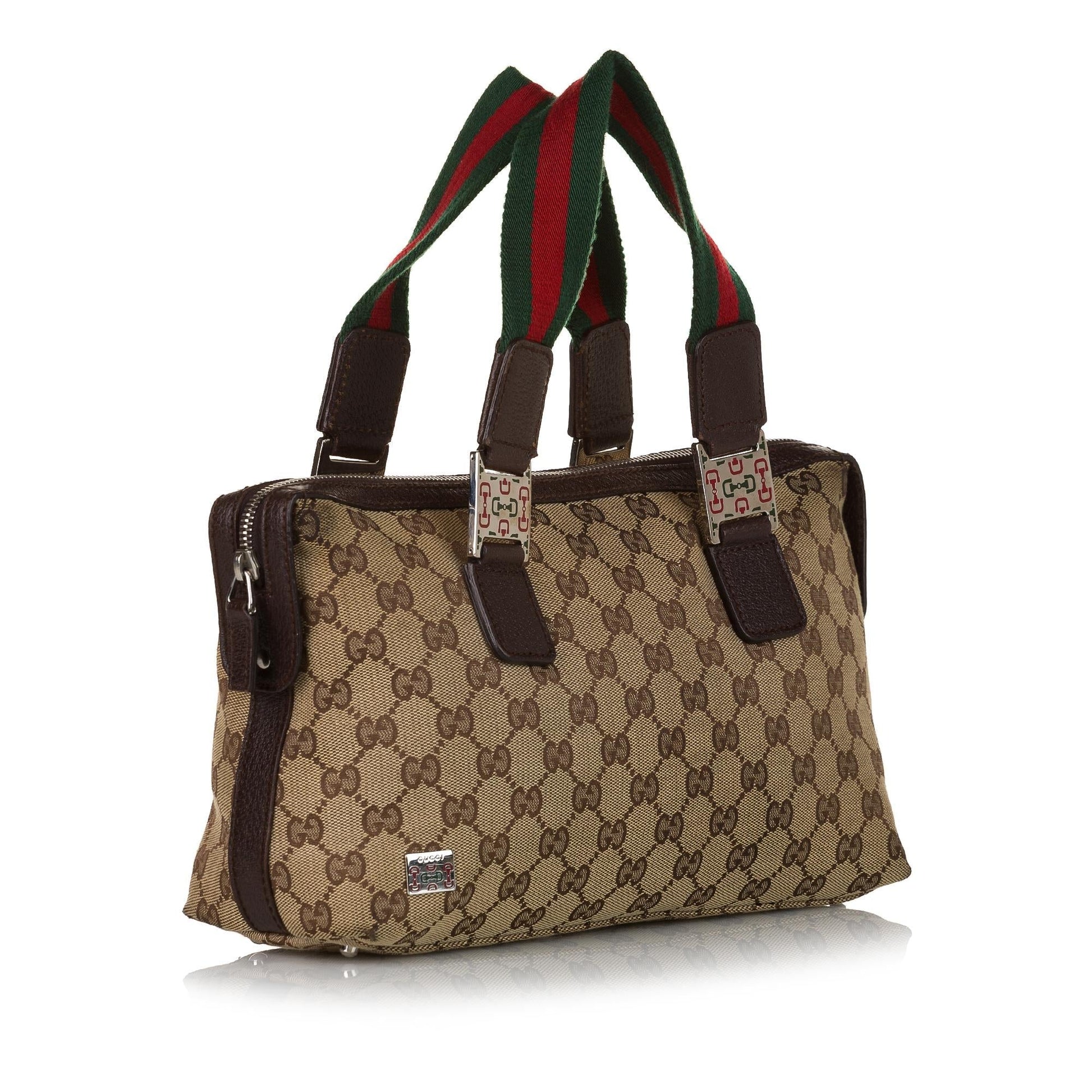 Gucci GG Canvas Web Handbag (SHG-34424)