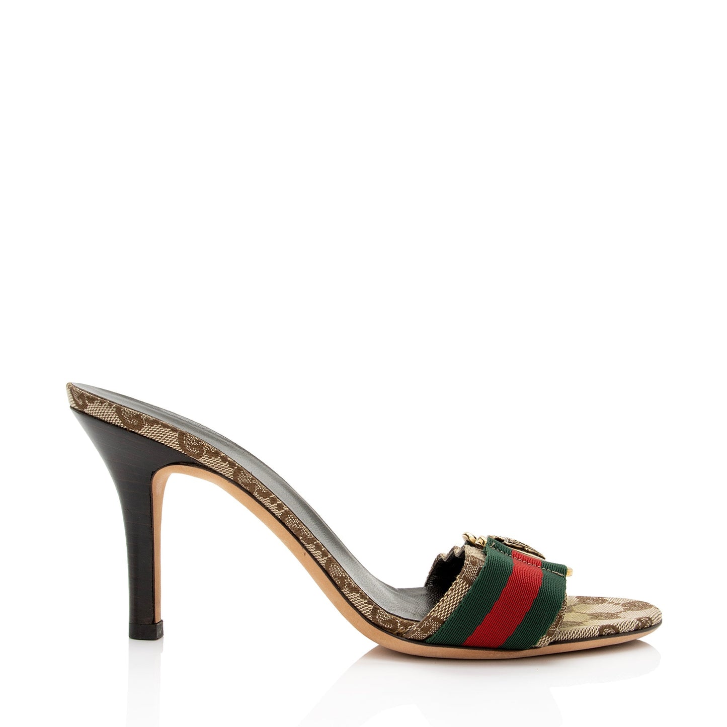 Gucci GG Canvas Web Hysteria Slide Sandals - Size 7 / 37 (SHF-g5YmqX)