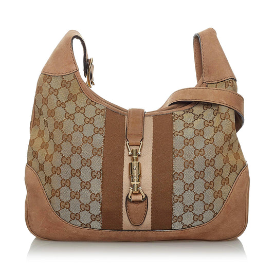 Gucci GG Canvas Web Jackie Crossbody Bag (SHG-33893)