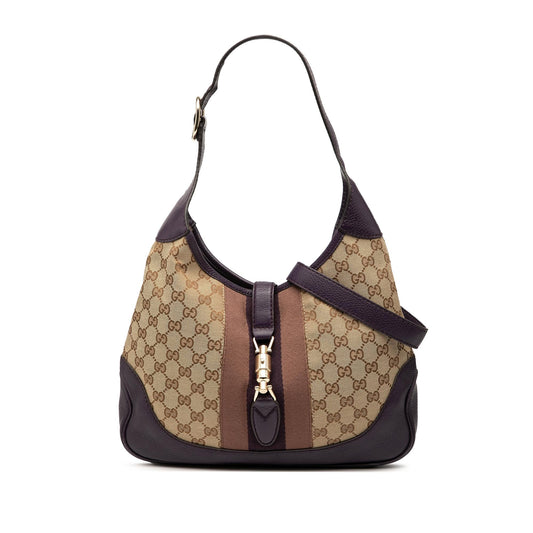 Gucci GG Canvas Web Jackie O Bouvier Crossbody