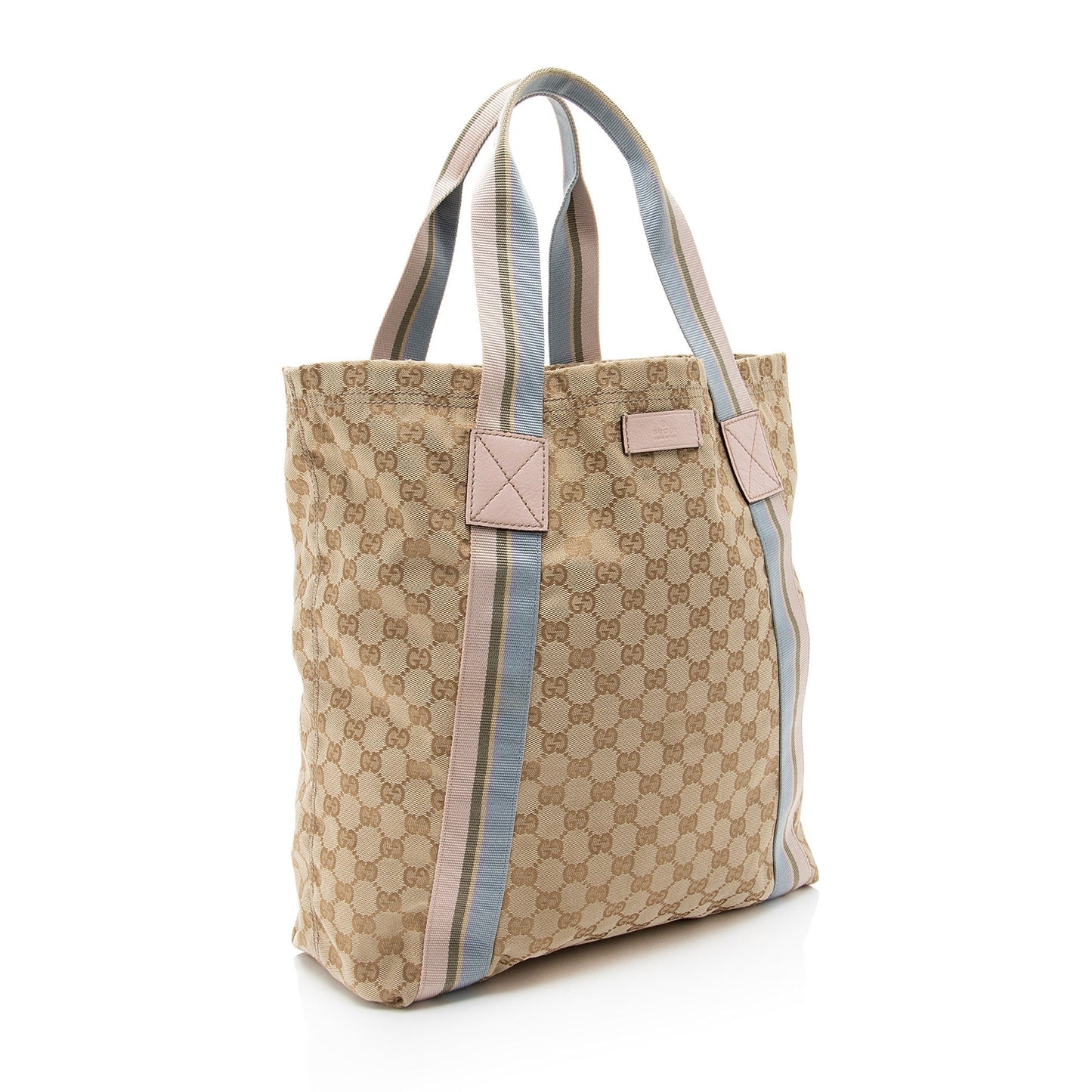 Gucci Nylon Leather Canvas Tote