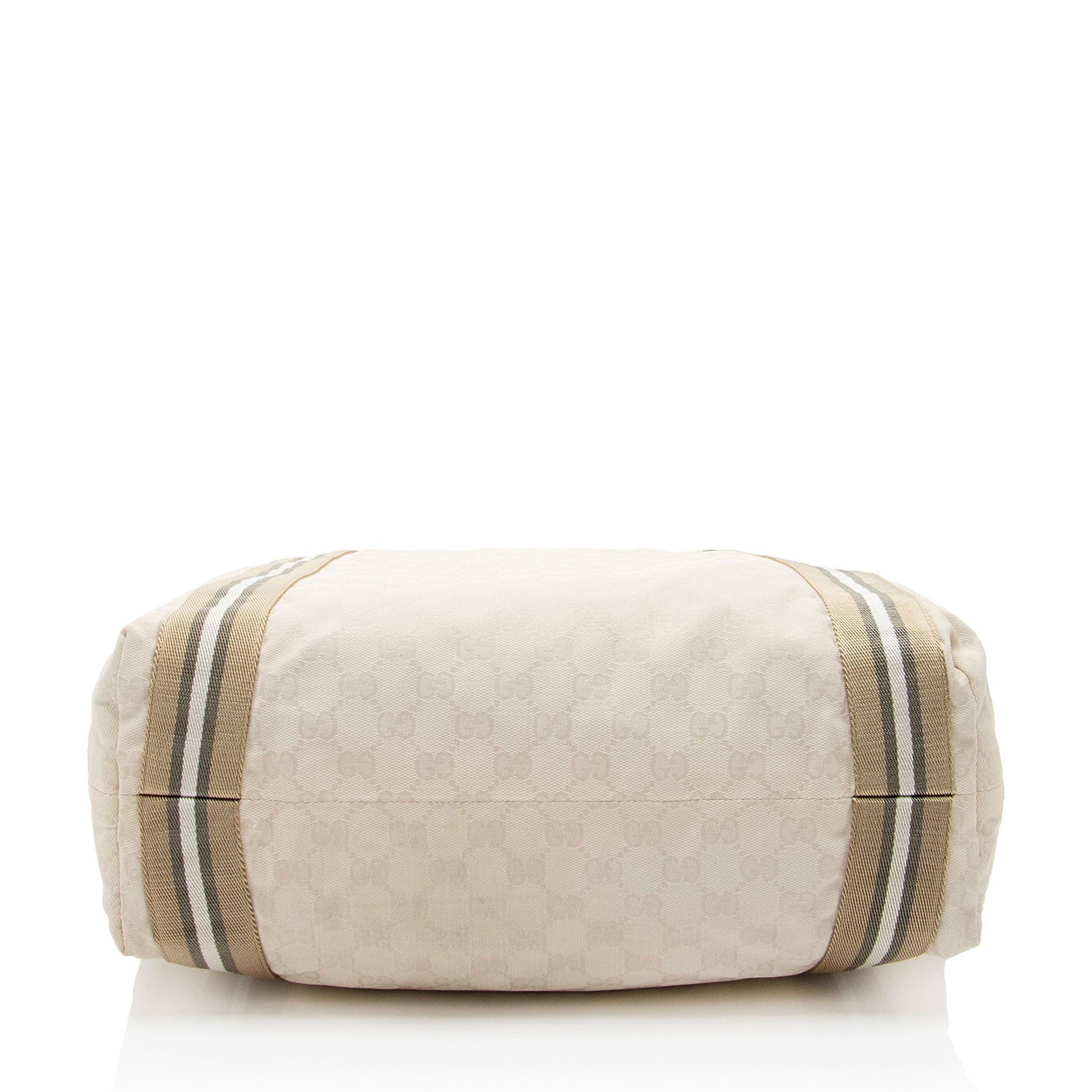 Gucci Nylon Leather Canvas Tote