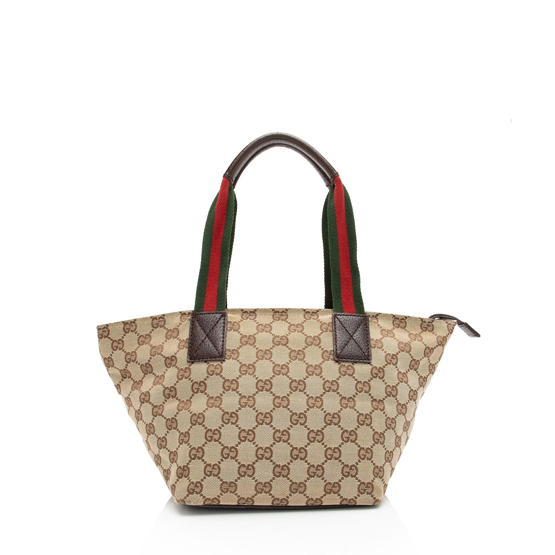 Gucci Nylon Leather Canvas Tote