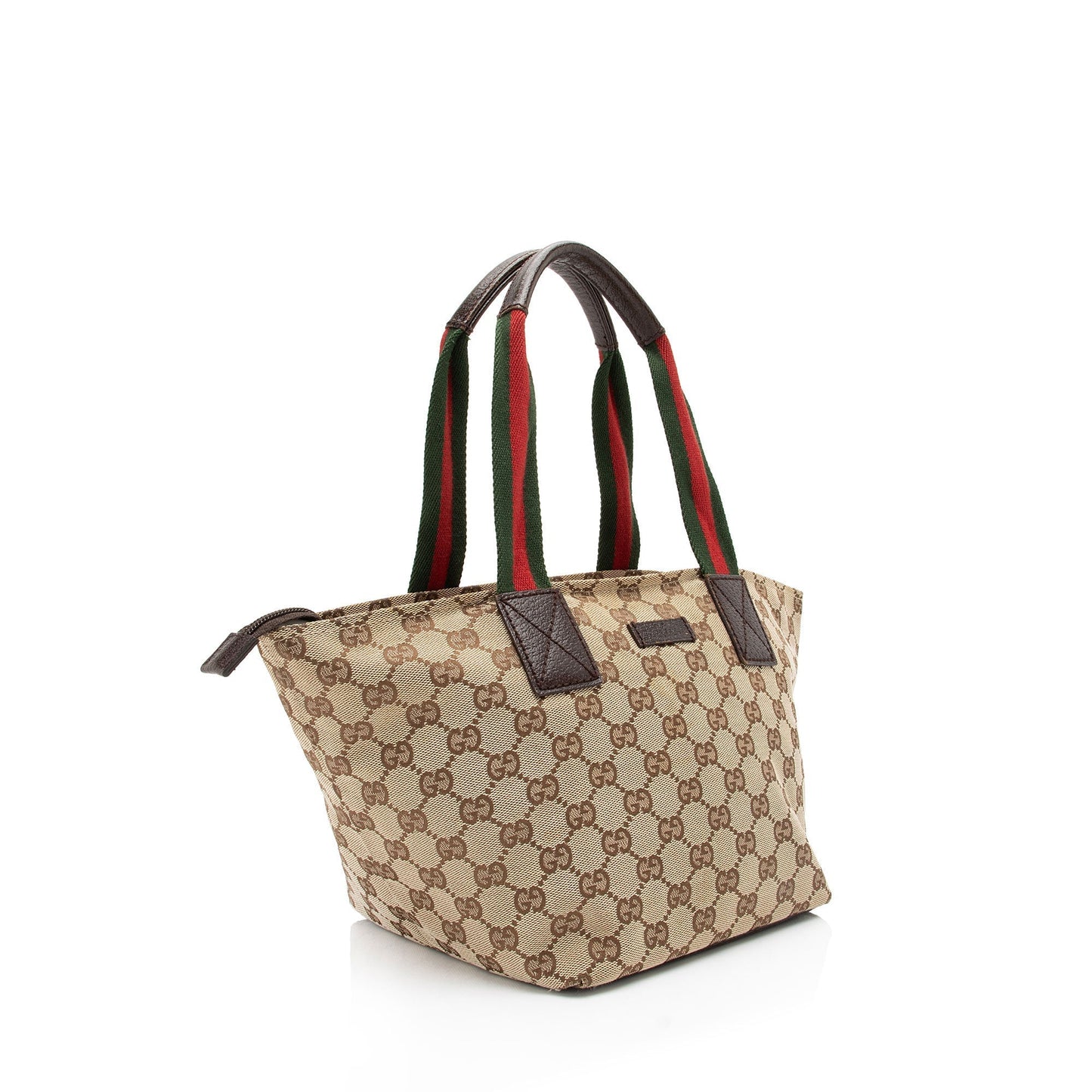 Gucci Nylon Leather Canvas Tote
