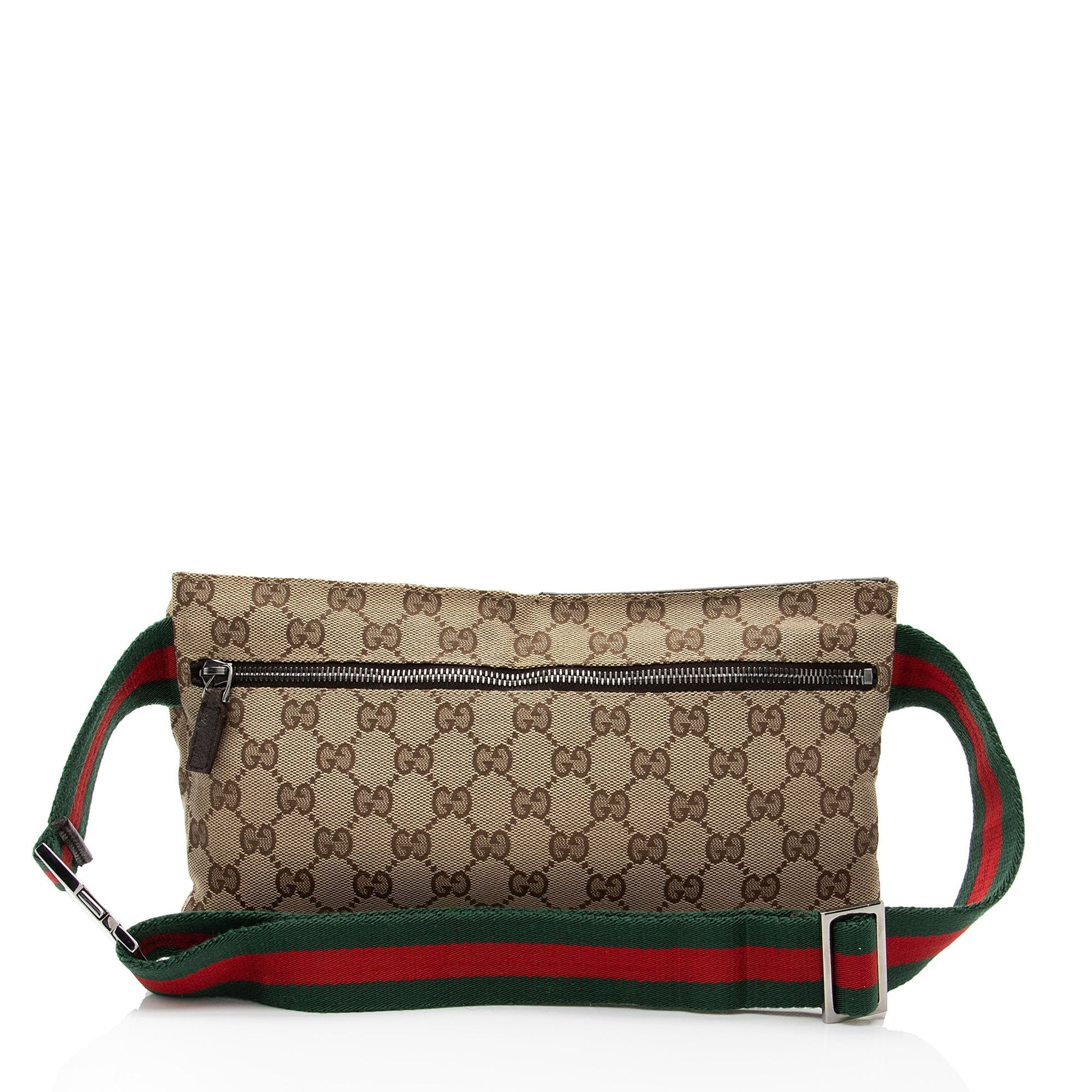 Gucci Nylon Leather Canvas Shoulder Bag