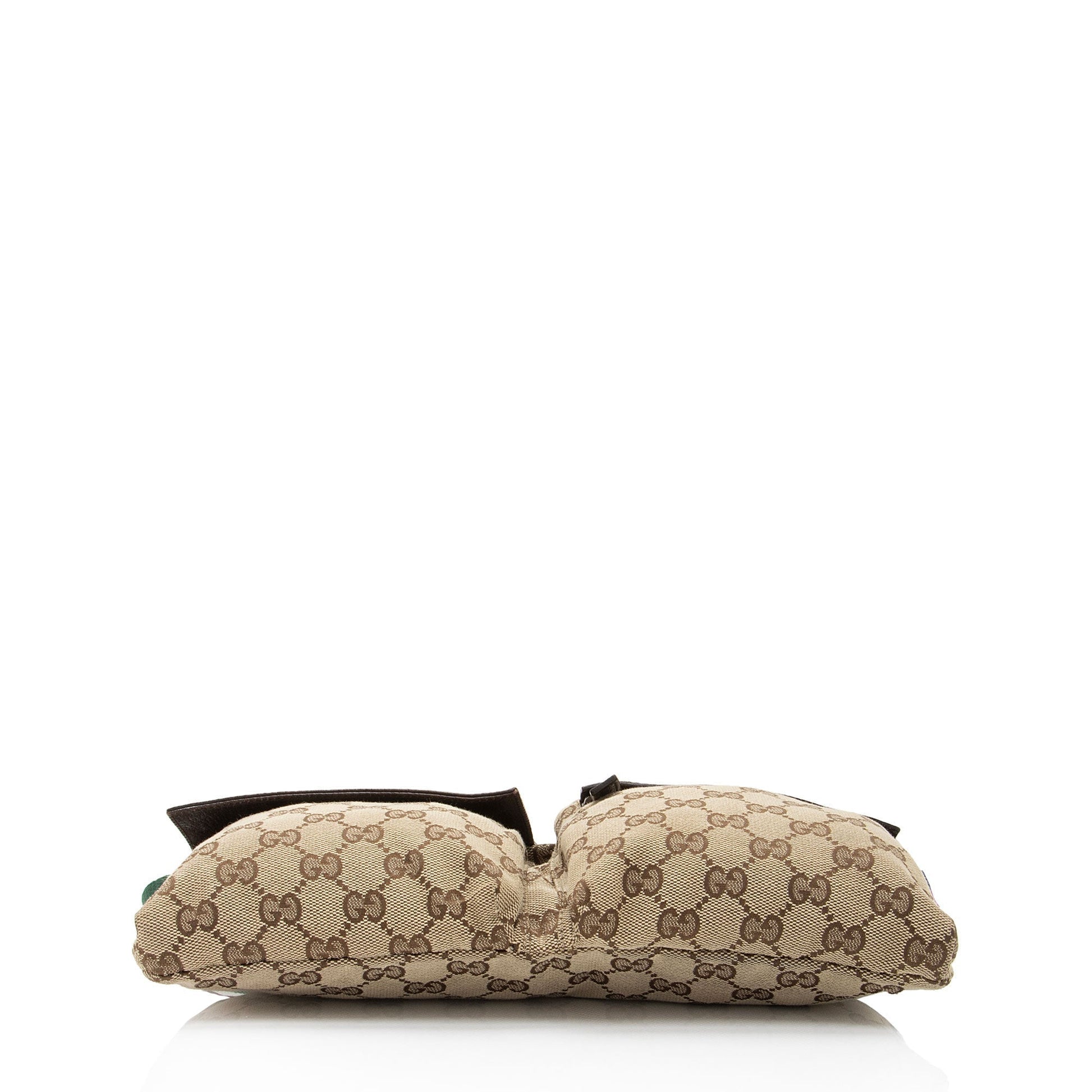 Gucci Nylon Leather Canvas Shoulder Bag