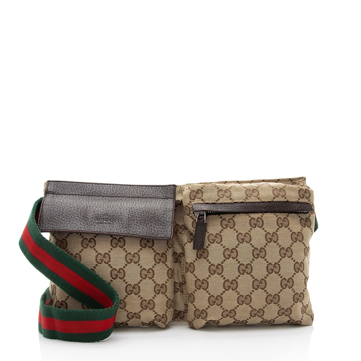 Gucci Nylon Leather Canvas Shoulder Bag