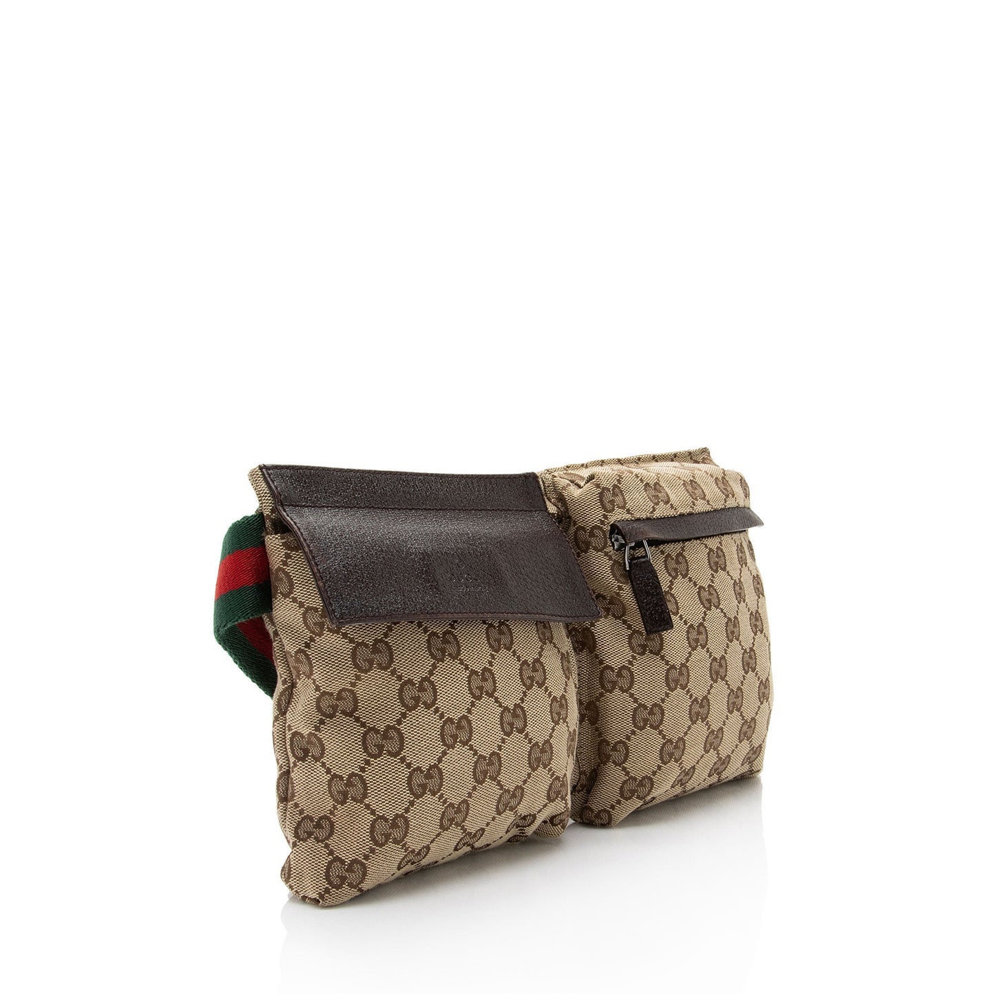Gucci Nylon Leather Canvas Shoulder Bag