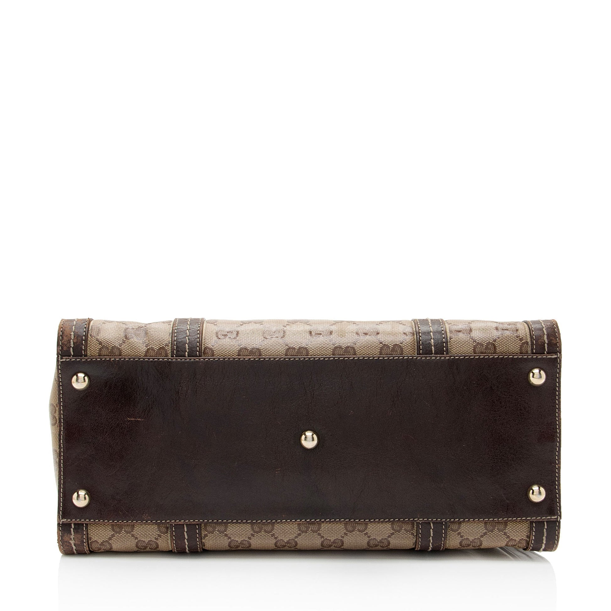 Gucci Leather Canvas Handbag