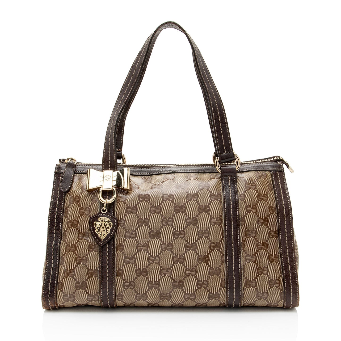 Gucci Leather Canvas Handbag