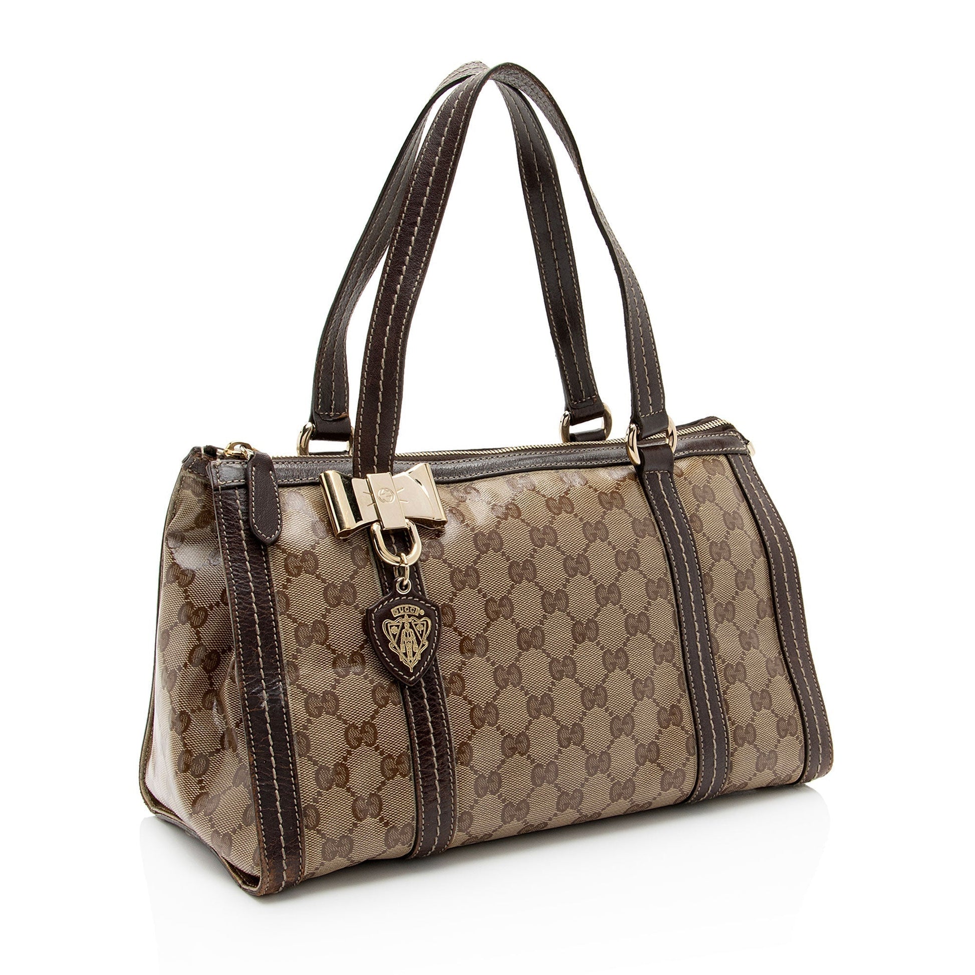 Gucci Leather Canvas Handbag