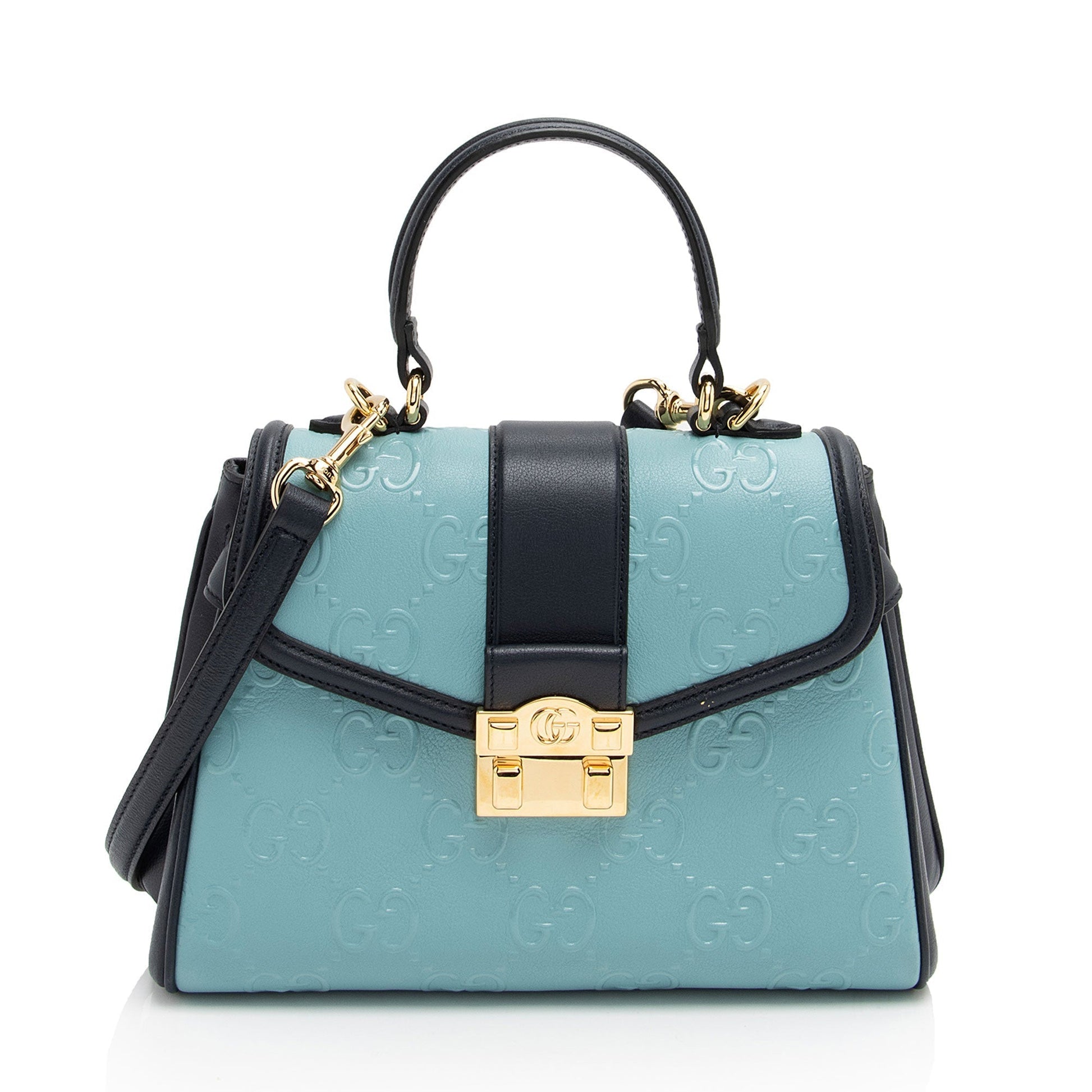 Gucci Leather Canvas Shoulder Bag