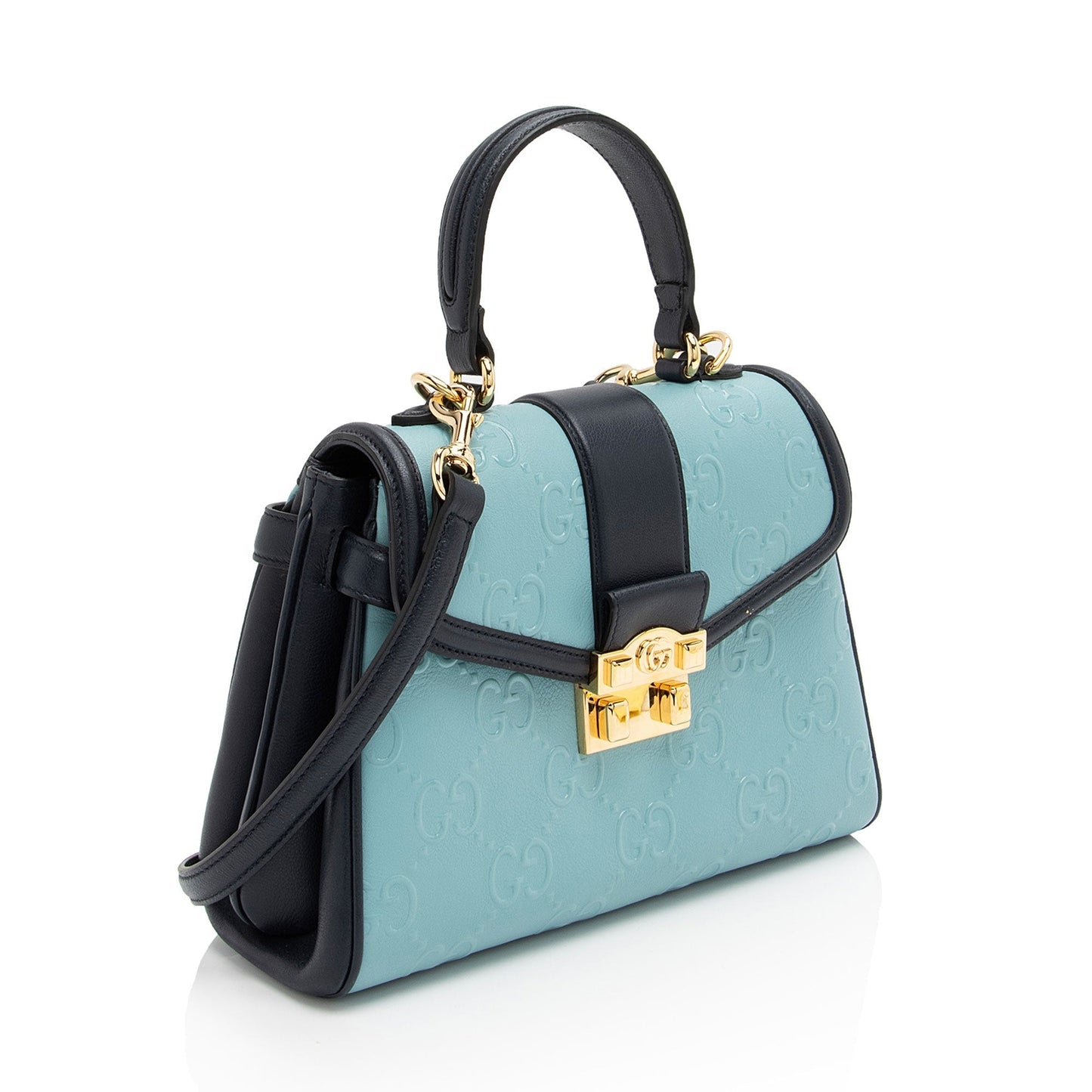 Gucci Leather Canvas Shoulder Bag