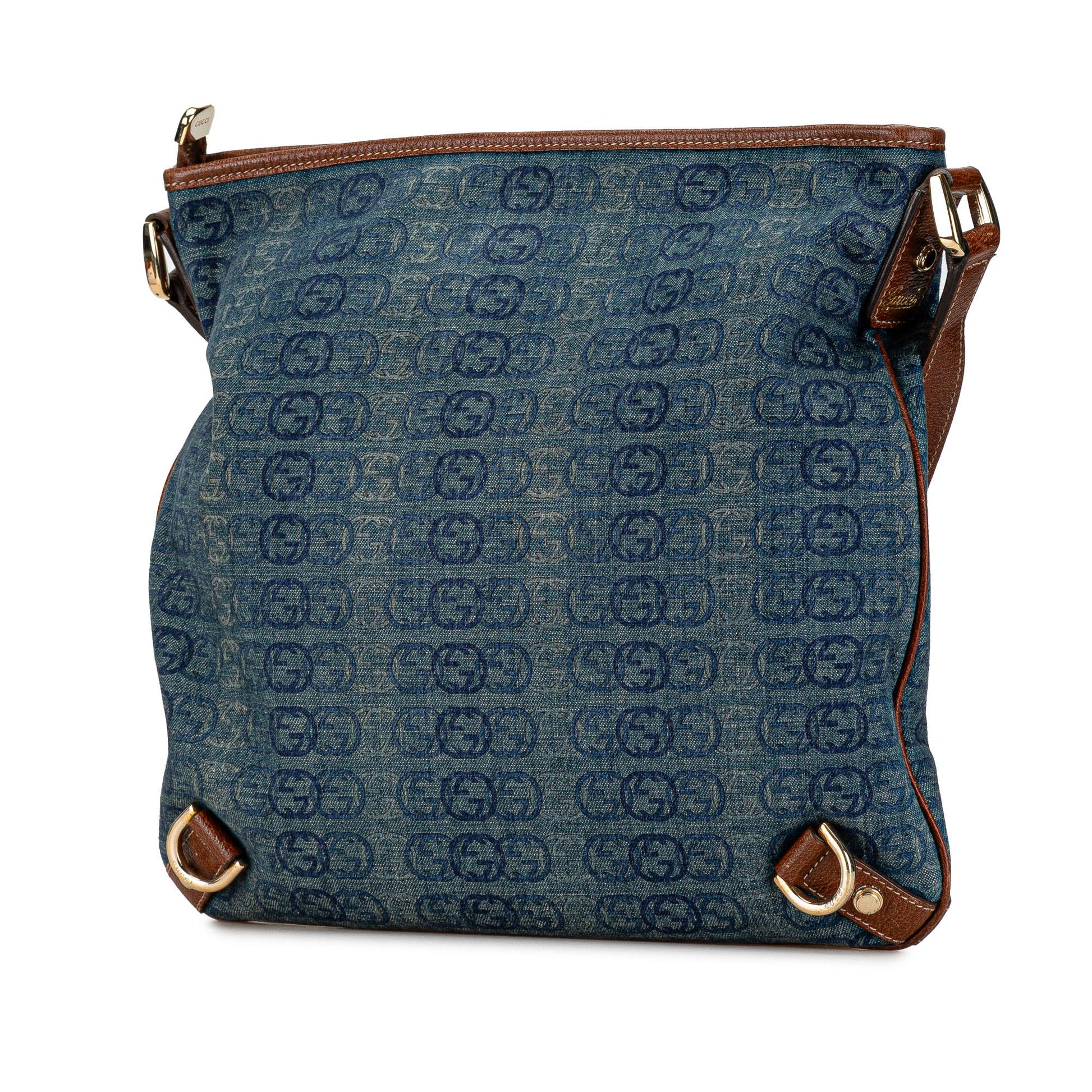 Gucci GG Denim Abbey D-Ring Crossbody Bag