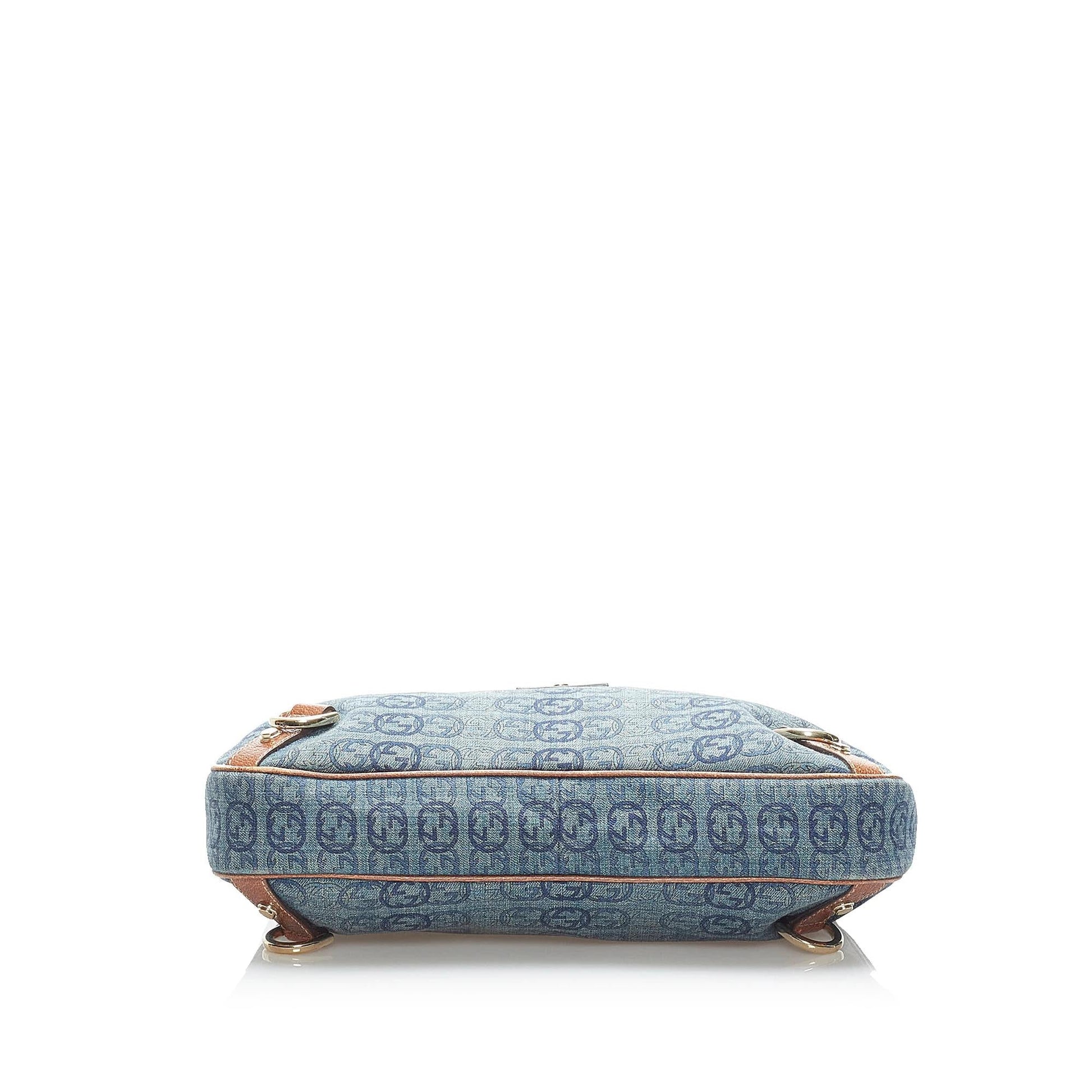 Gucci GG Denim Abbey D-Ring Shoulder Bag (SHG-34010)