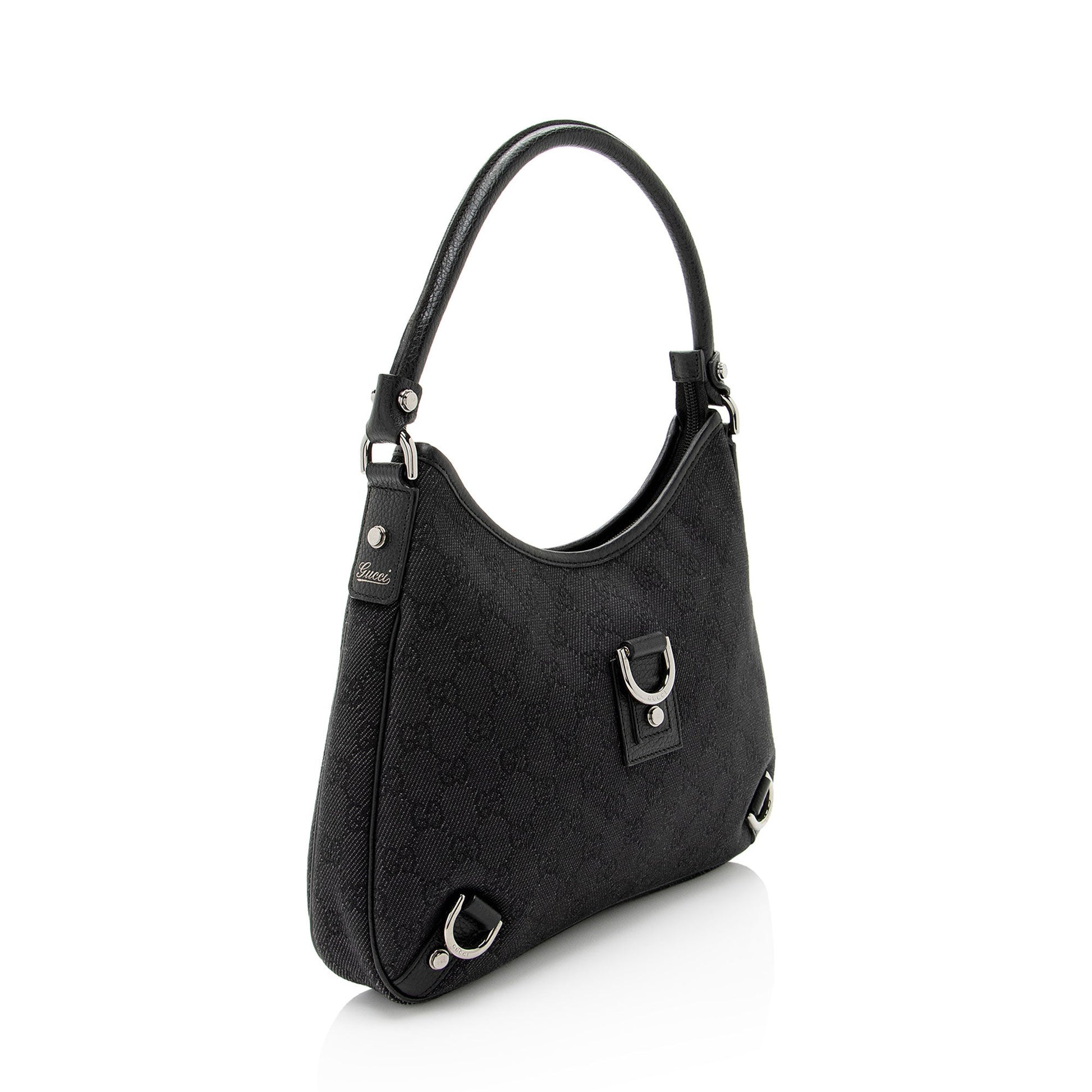 Gucci Leather Canvas Shoulder Bag