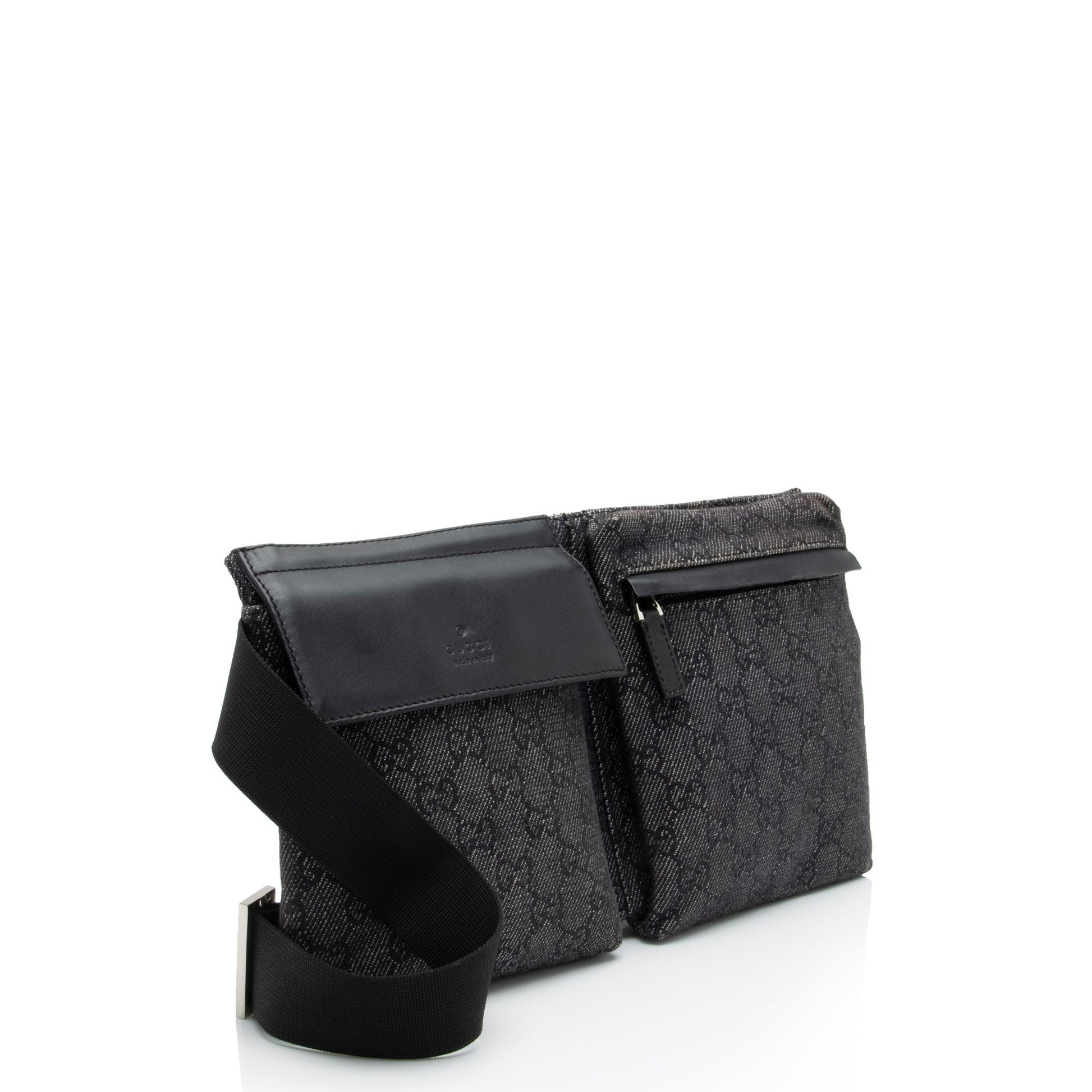 Gucci Nylon Leather Shoulder Bag