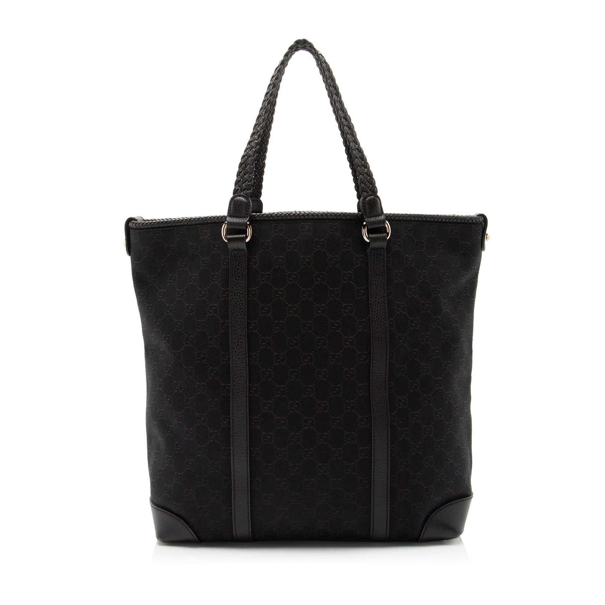 Gucci Leather Canvas Tote