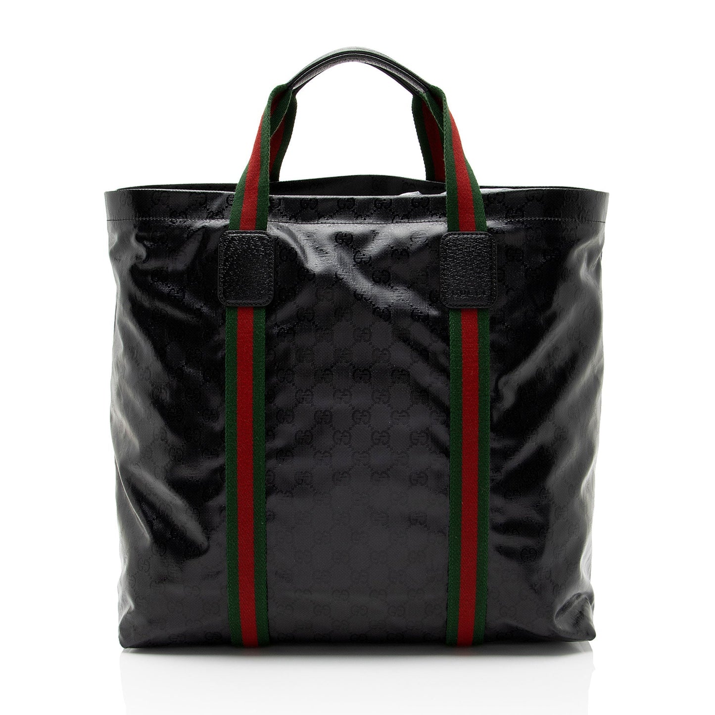 Gucci Nylon Leather Canvas Tote