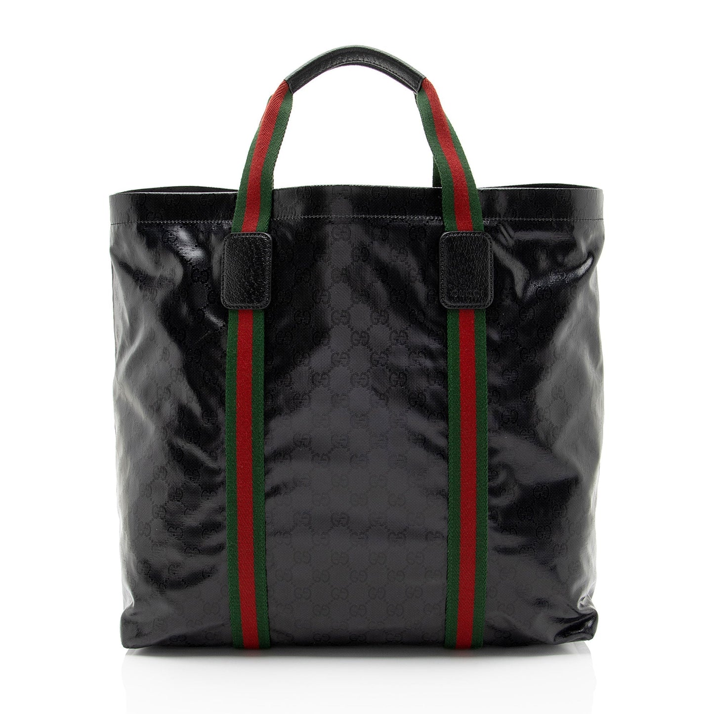 Gucci Nylon Leather Canvas Tote